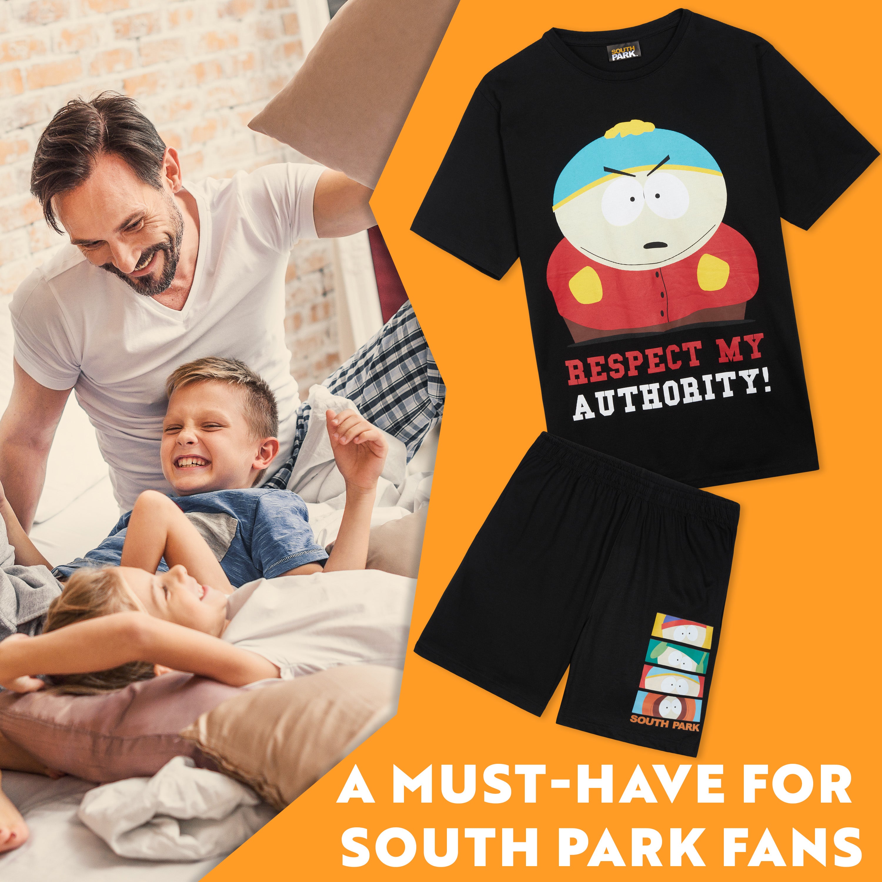 south-park-pyjama-homme-short-t-shirt-ensemble-nuit image 2
