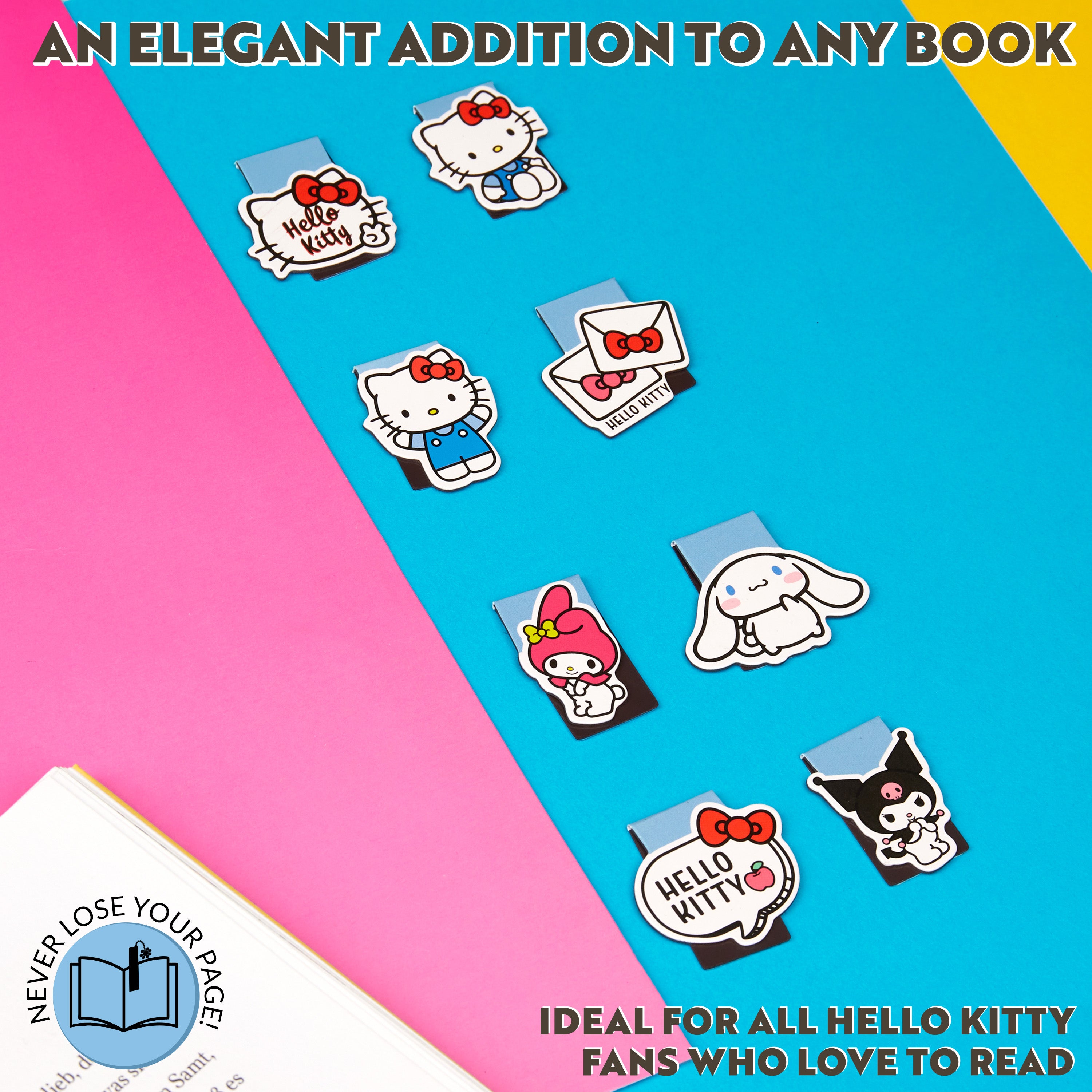 get-trend-hello-kitty-marque-page-magn-tique-lot-8-bleu-lecture image 5