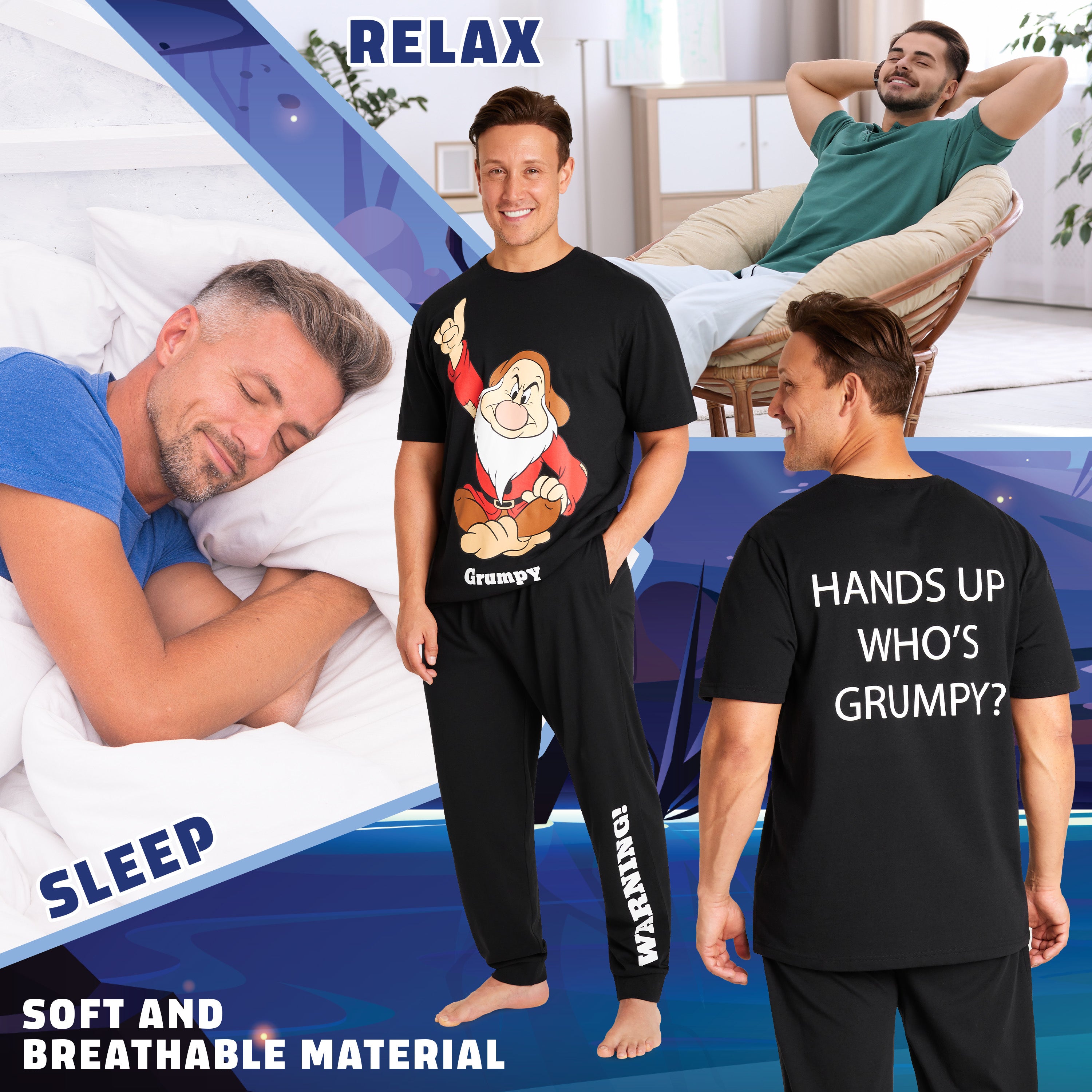 get-trend-men-pyjama-disney-grincheux-homme-pantalon-long image 5