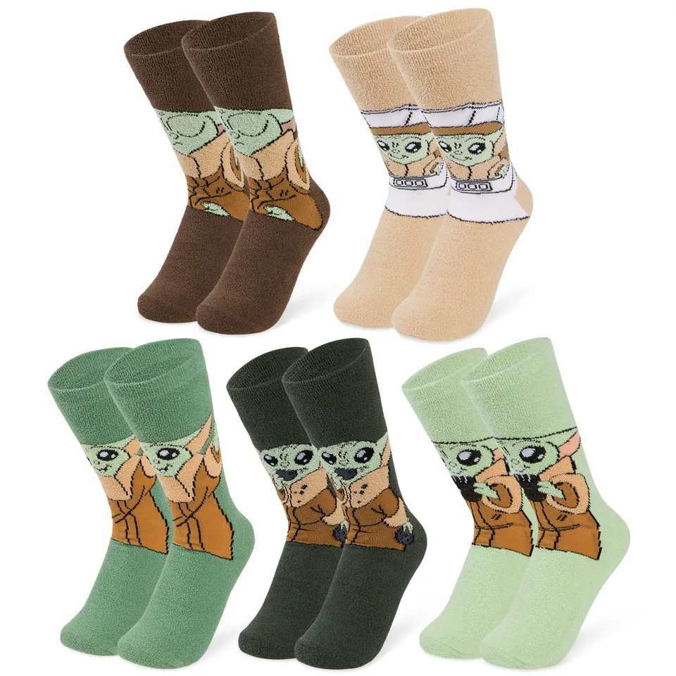 disney-mandalorian-chaussettes-pilou-femme-lot-5-baby-yoda image 1