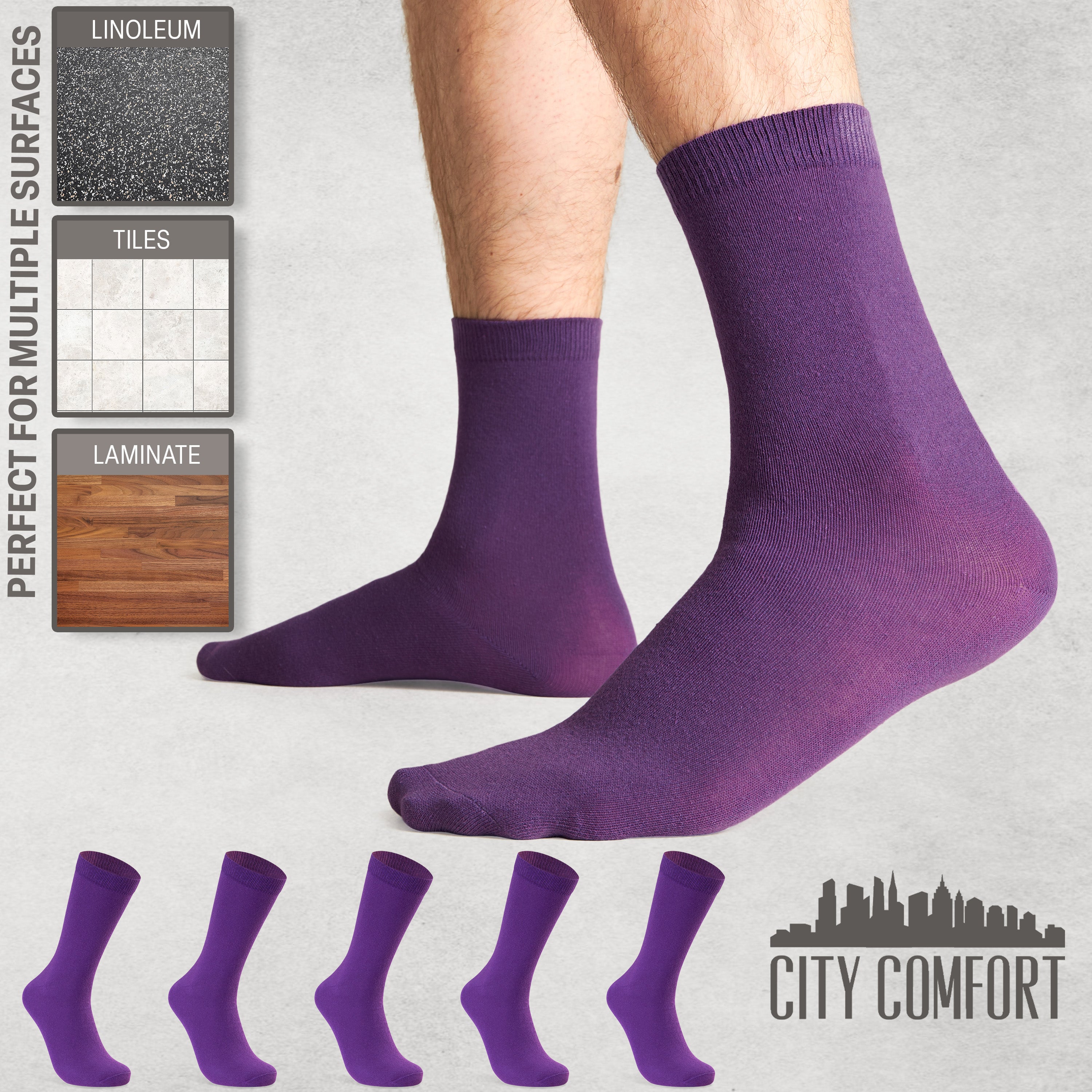 citycomfort-chaussettes-homme-coton-lot-de-6-respirantes image 6