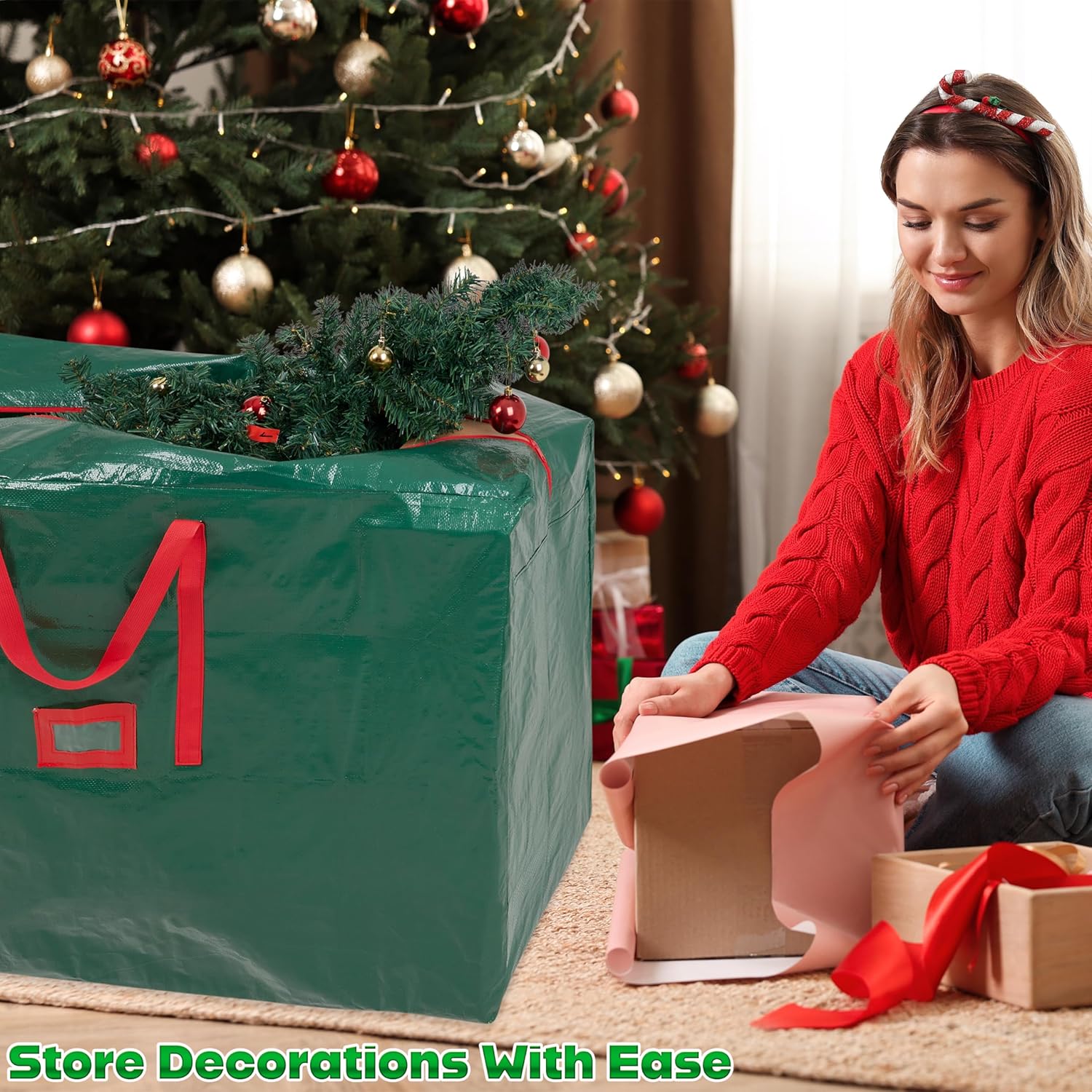 get-trend-home-housse-sapin-no-l-120-cm-sac-rangement-zipp image 2