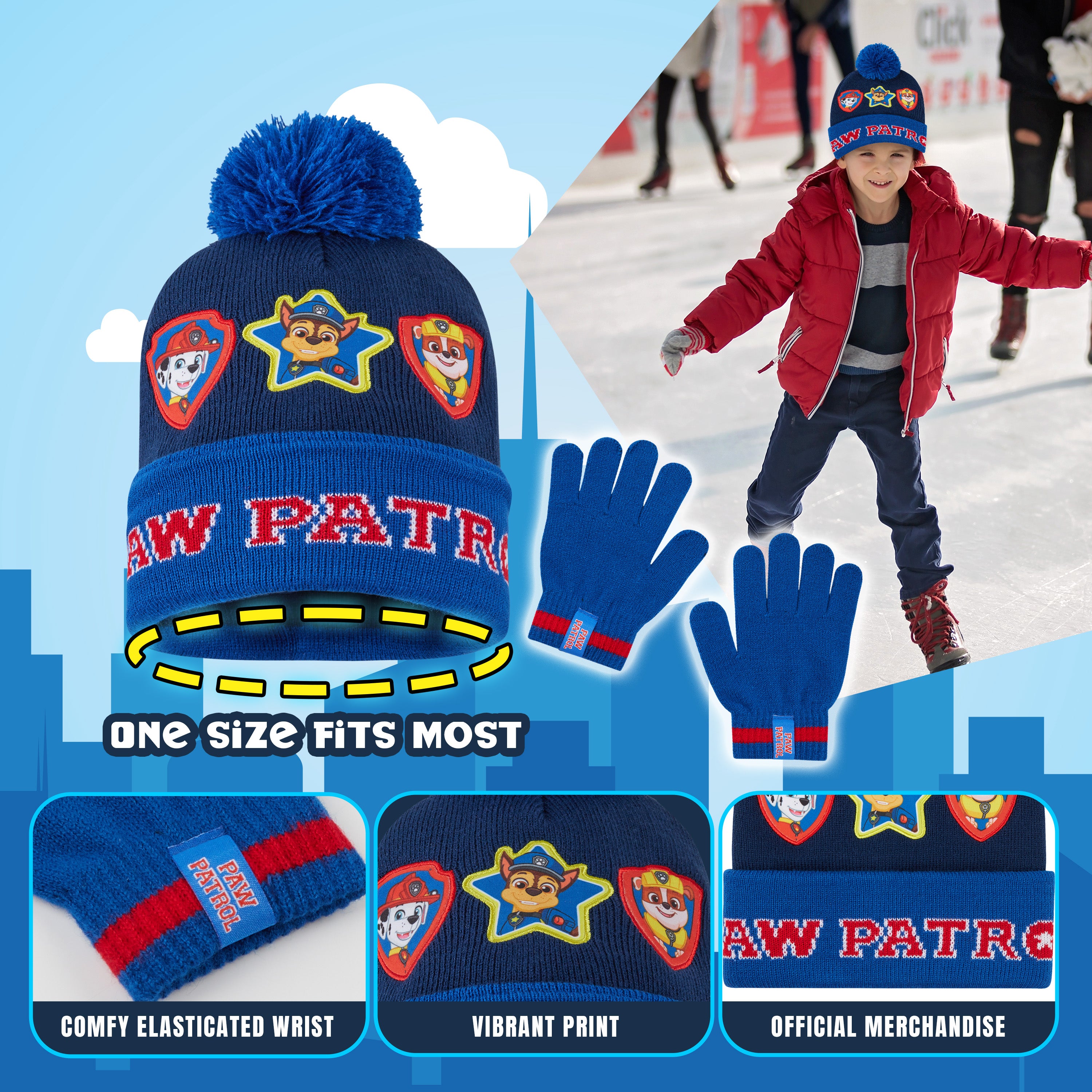 pat-patrouille-ensemble-hiver-bonnet-charpe-gants-2-6-ans image 5