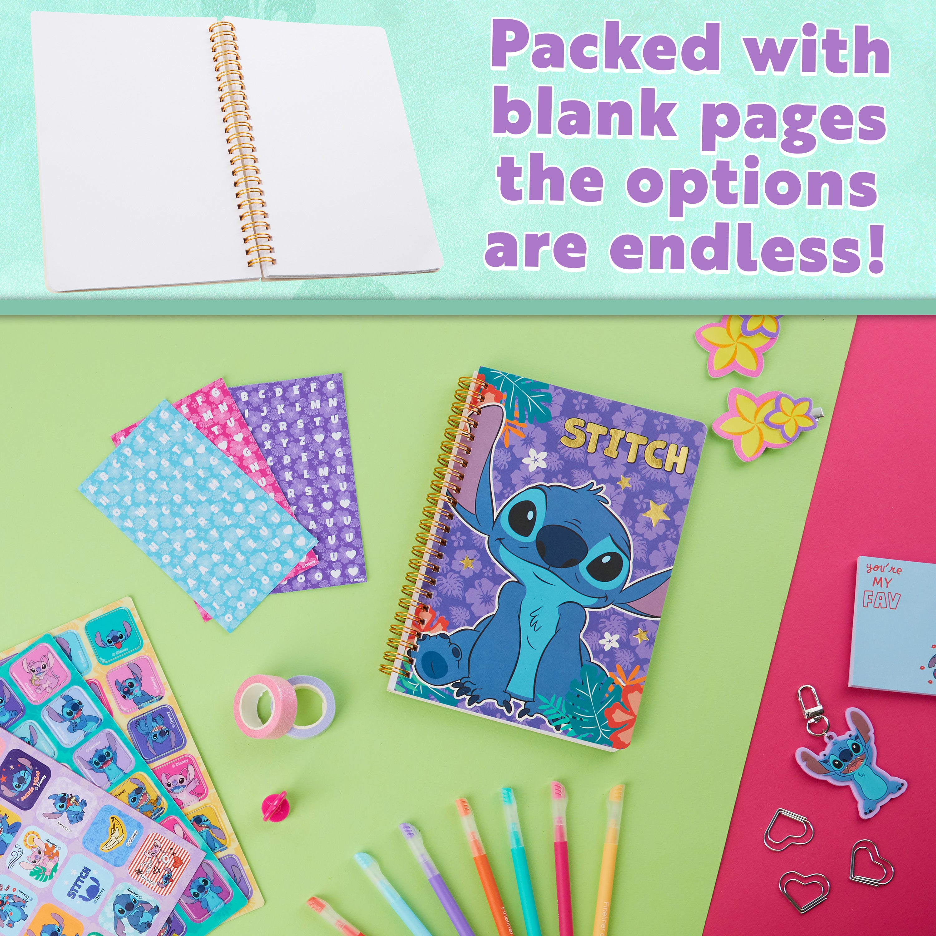 disney-stitch-kit-journal-diy-a5-stickers-et-stylos image 3