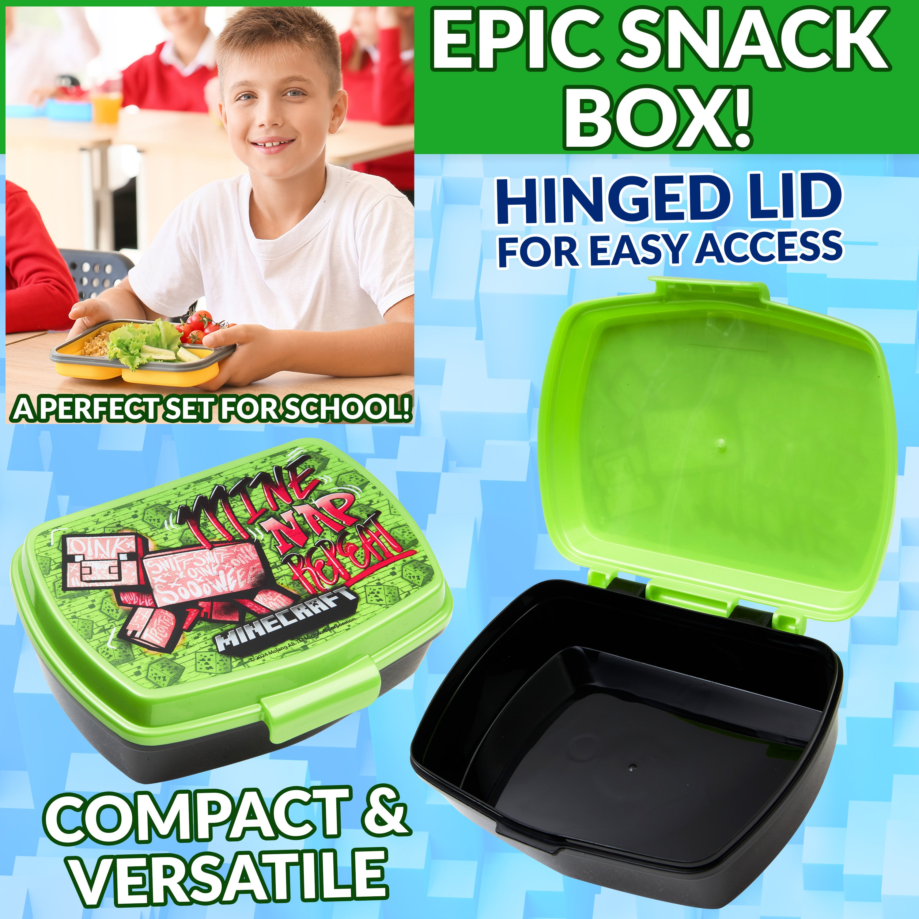 minecraft-set-repas-3-pi-ces-sac-isotherme-gourde-420ml image 5
