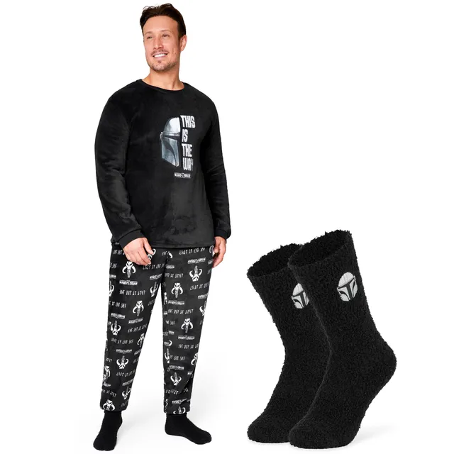 disney-mandalorian-pyjama-homme-polaire-chaussettes-taille-l image 1