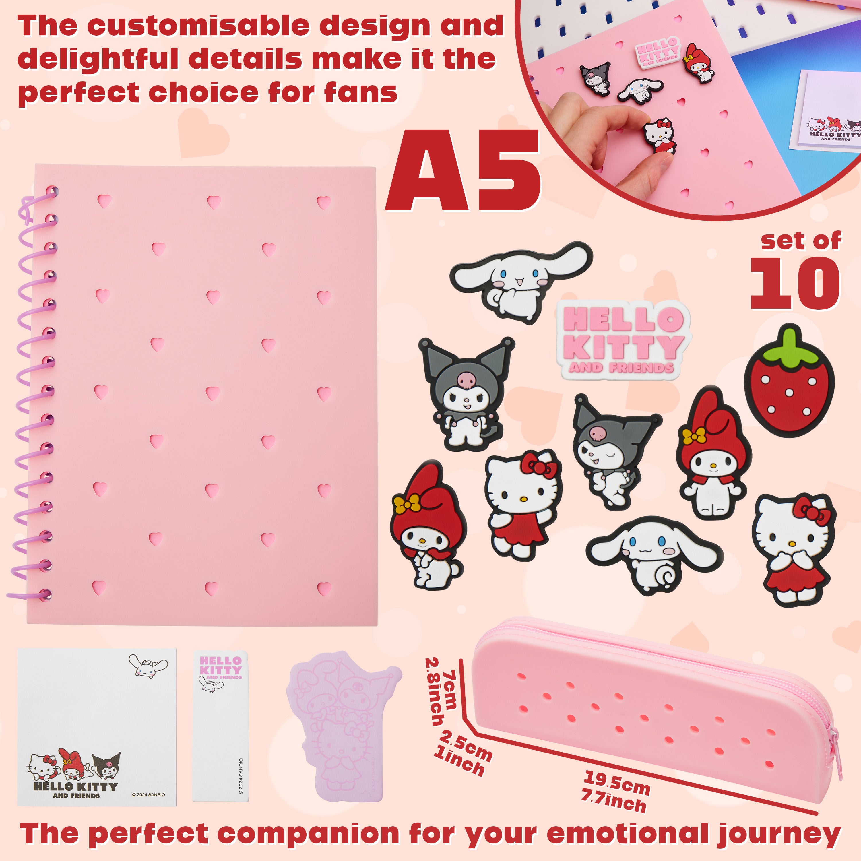 get-trend-school-hello-kitty-coffret-papeterie-a5-pins-custom image 6