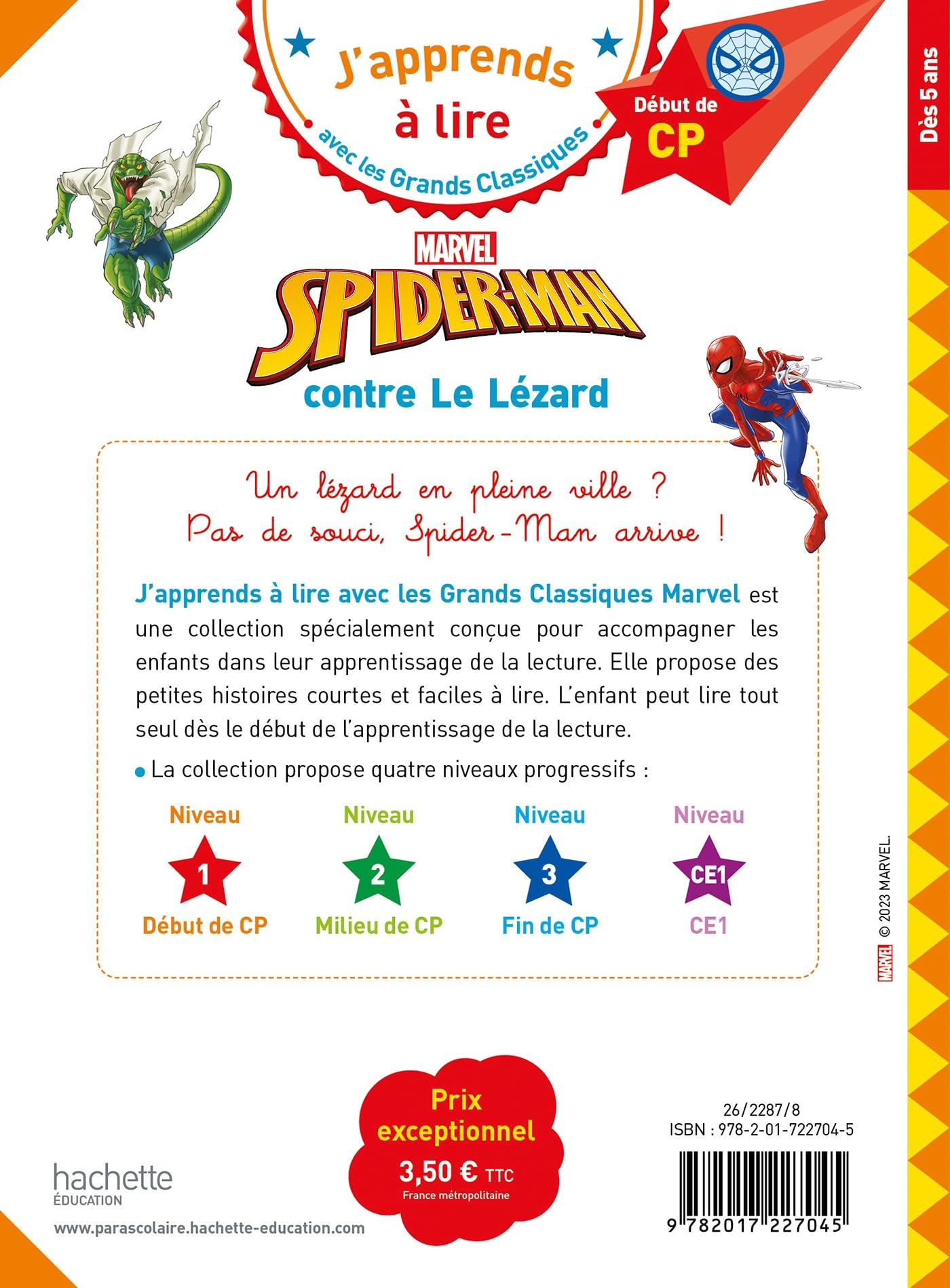 marvel-spider-man-contre-le-l-zard-livre-cp-niveau-1 image 2