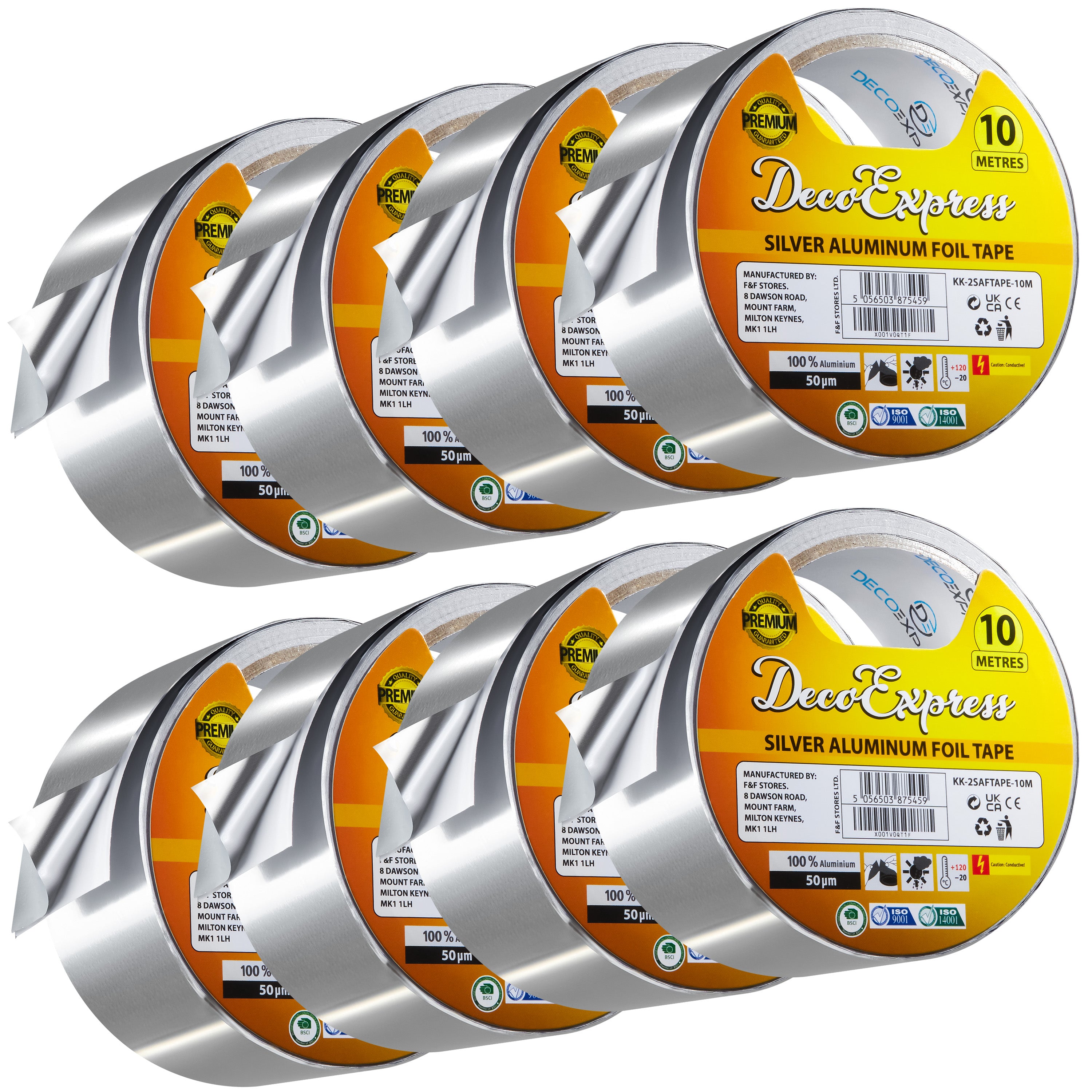 deco-express-ruban-adh-sif-aluminium-10-m-lot-de-8 image 1