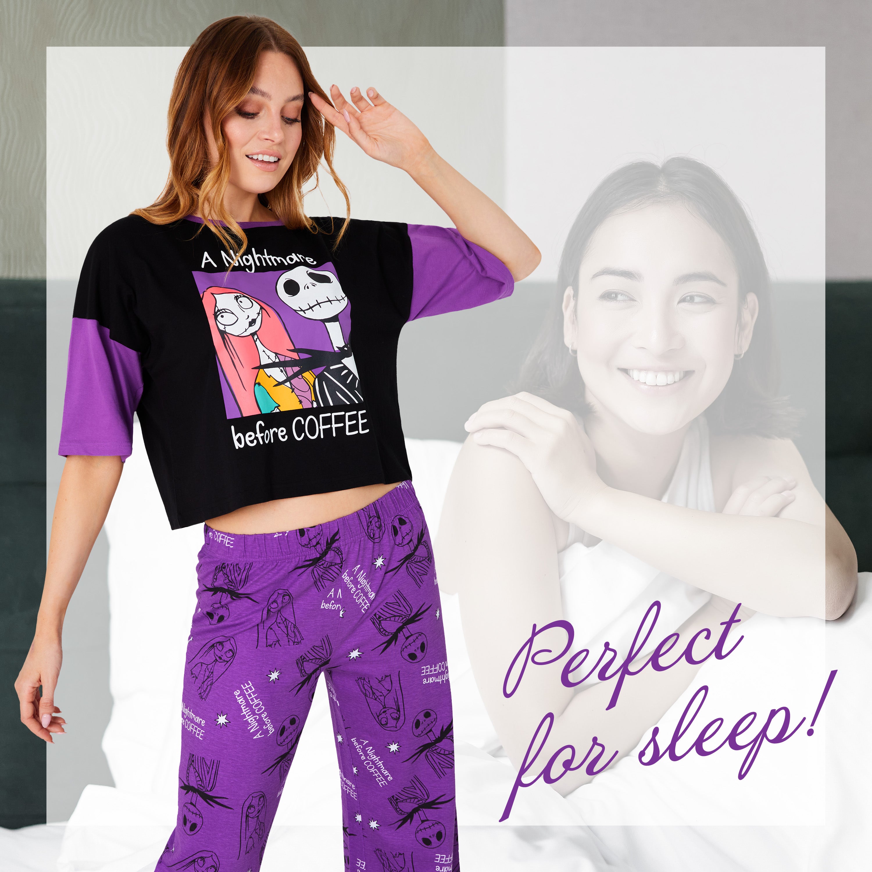 disney-pyjama-femme-coton-2-pi-ces-manches-courtes-taille-m image 4