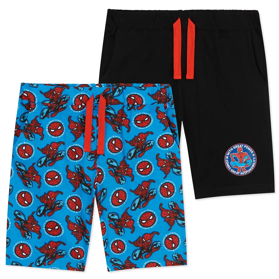 marvel-spider-man-short-gar-on-coton-lot-2-bermuda-poches-2-14-ans-2 image 1