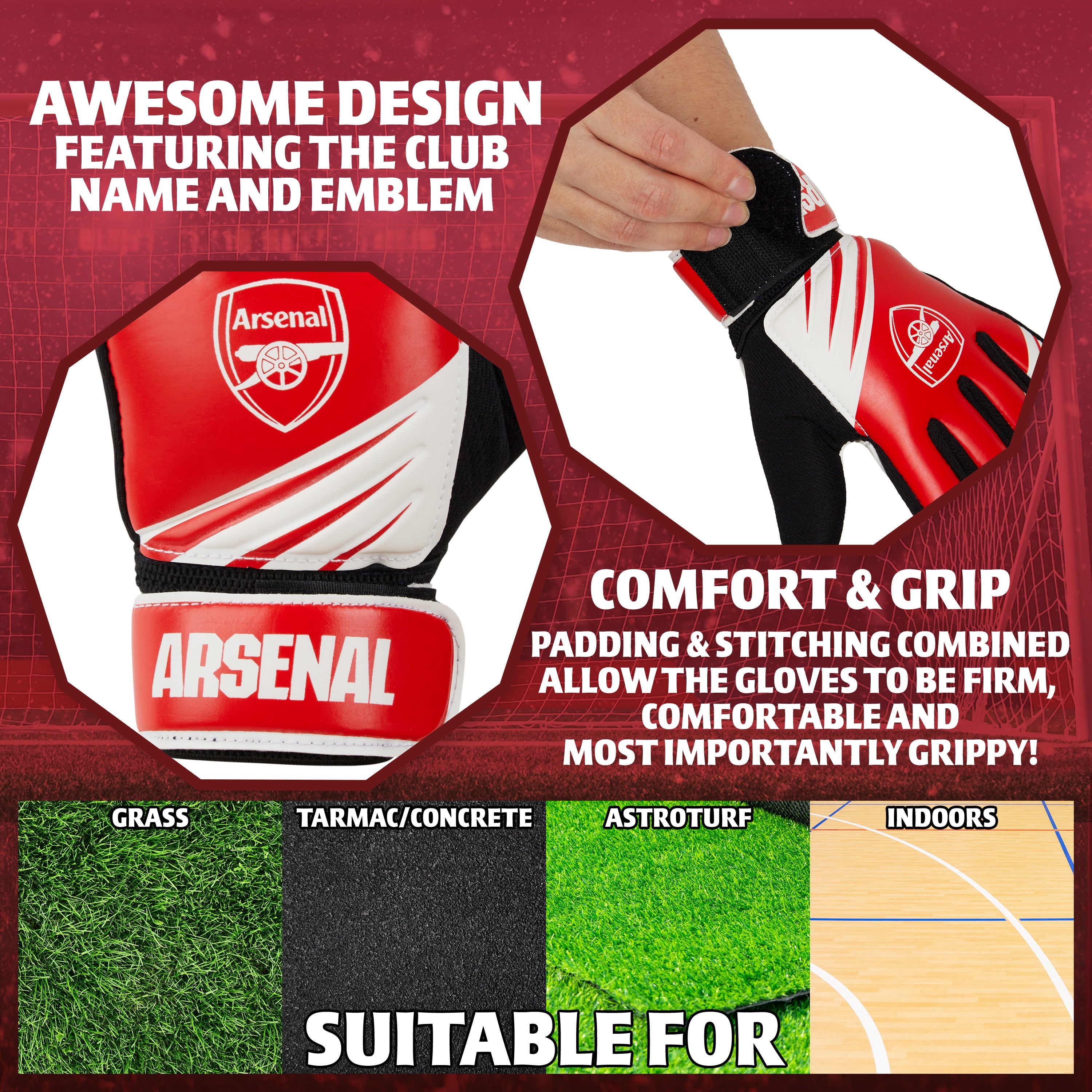 arsenal-gants-gardien-enfant-taille-5-paumes-matelass-es image 5