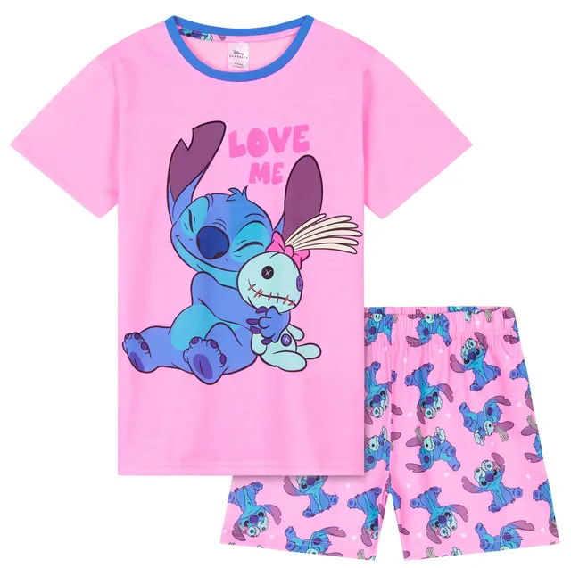 disney-stitch-pyjama-fille-court-short-t-shirt-7-14-ans image 1