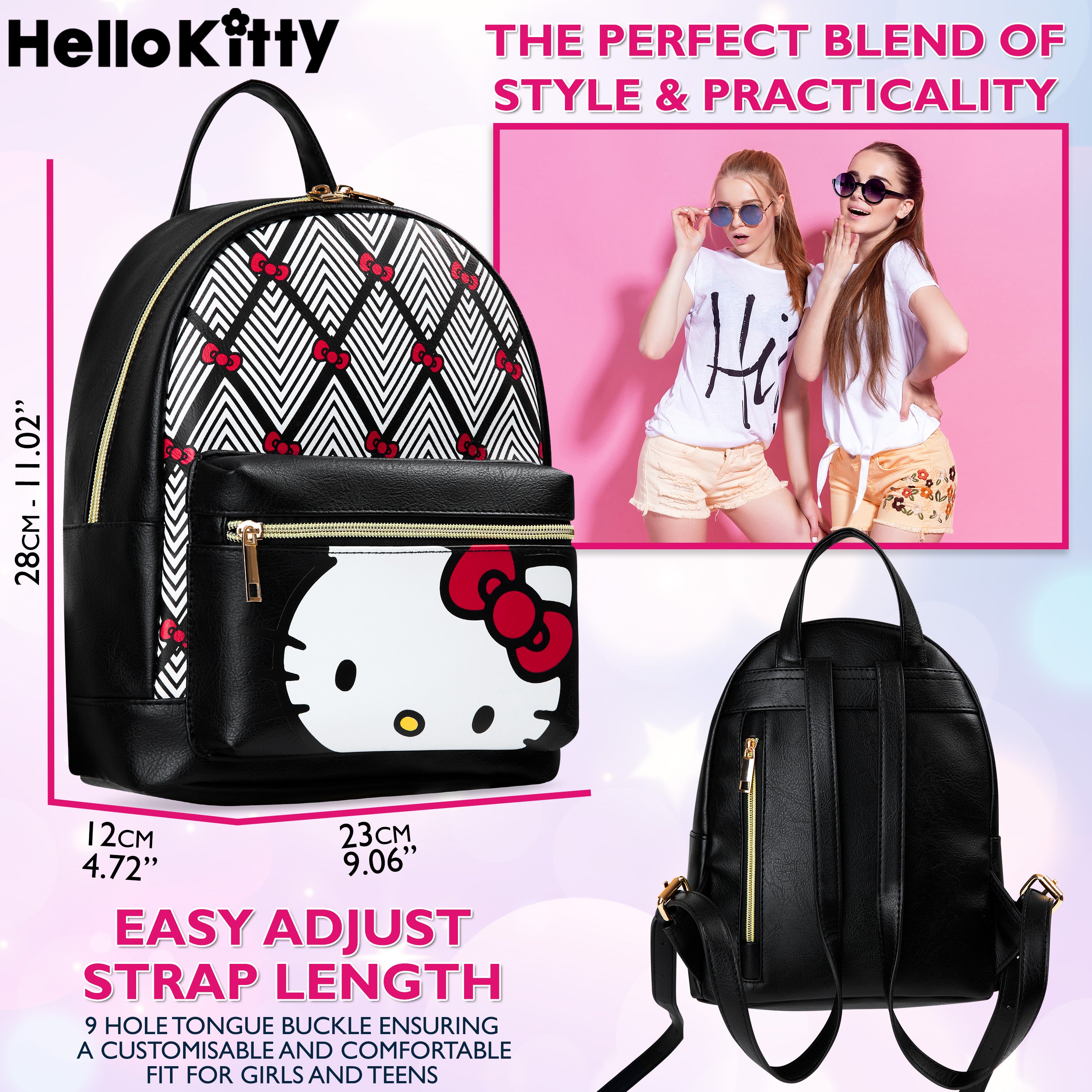 hello-kitty-sac-dos-mini-simili-cuir-femme-ado image 6