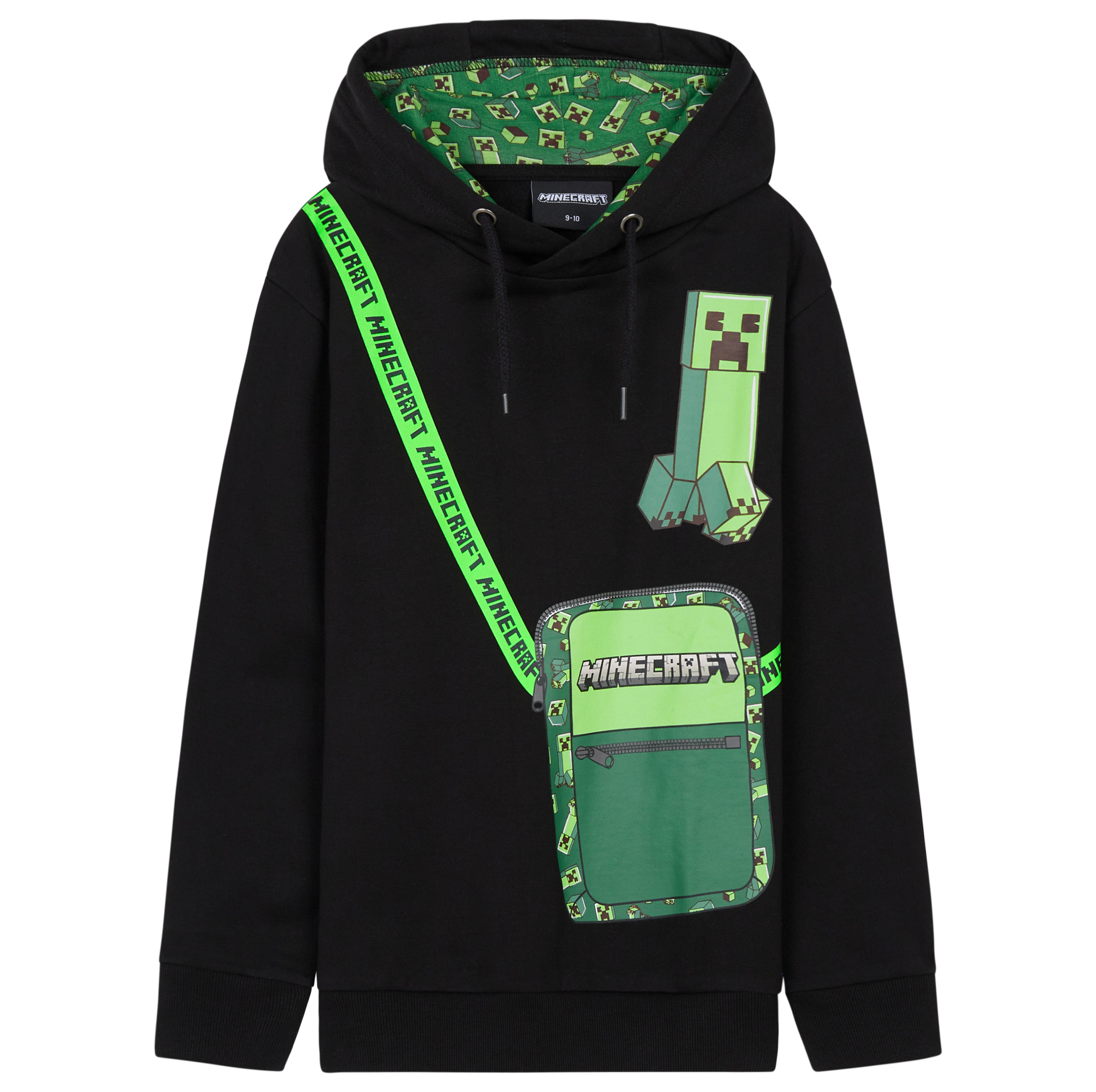 minecraft-hoodie-creeper-sweat-capuche-gar-on-7-14-ans image 1
