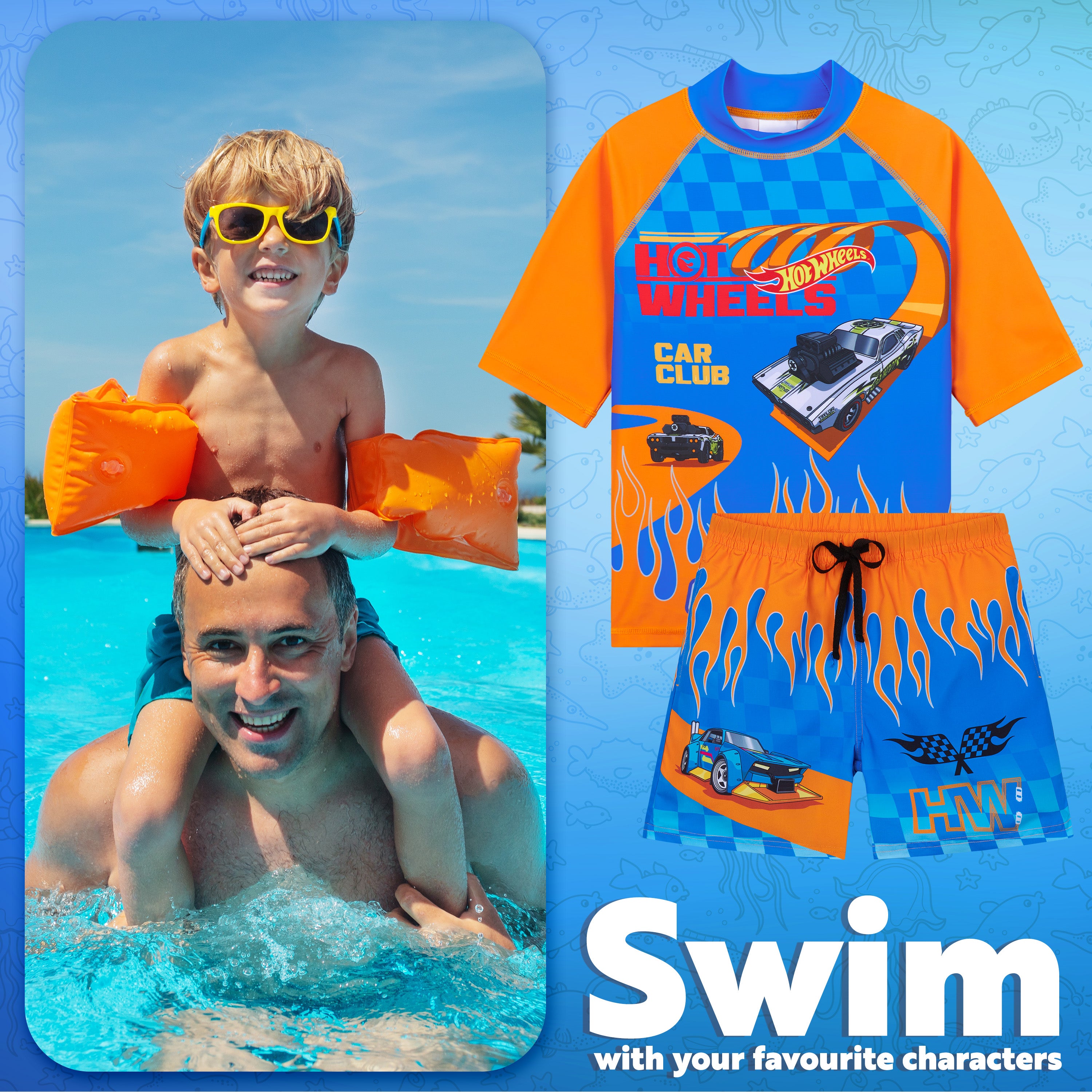 hot-wheels-maillot-de-bain-gar-on-2-pi-ces-short-top-5-6-ans image 4
