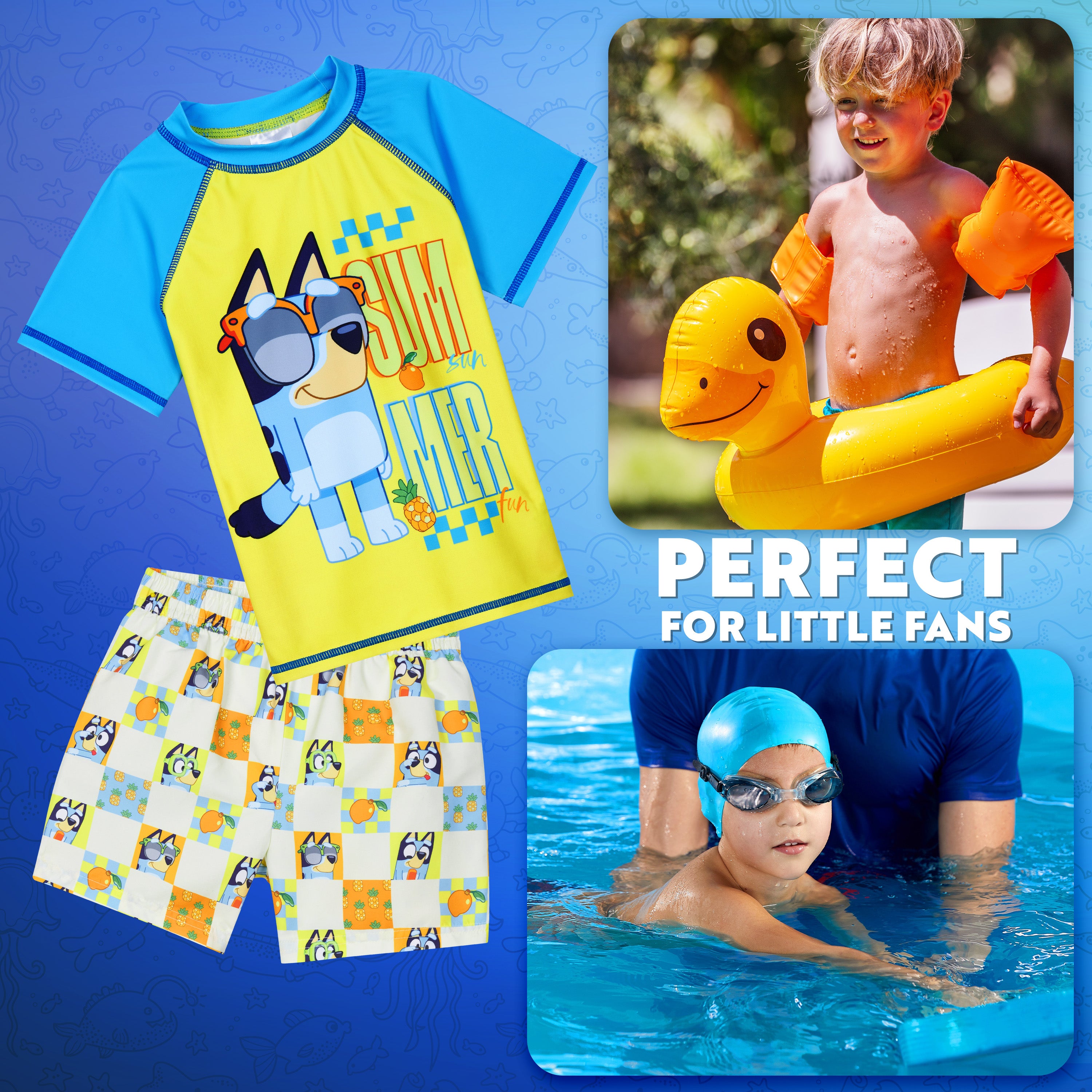 bluey-maillot-de-bain-gar-on-2-pi-ces-4-5-ans image 2