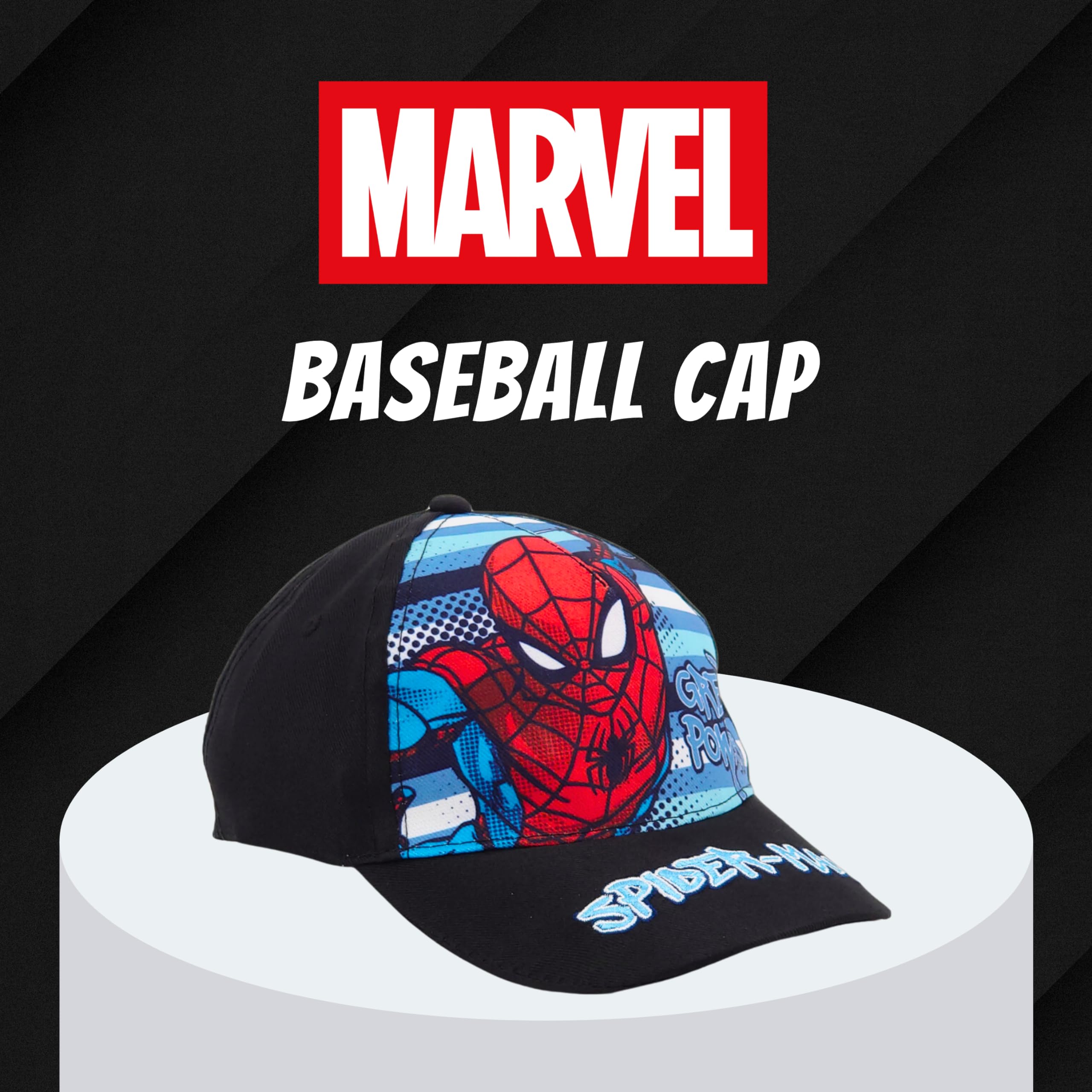 marvel-spiderman-casquette-gar-on-noire-r-glable image 3