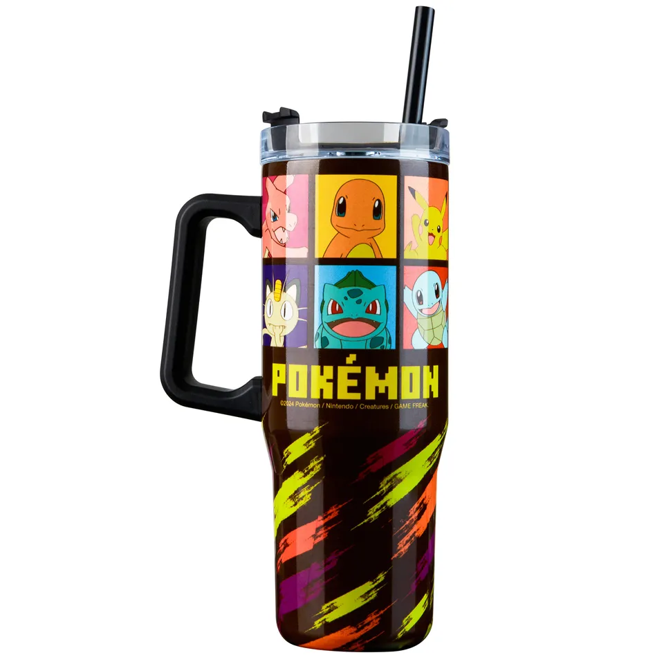 pok-mon-gourde-isotherme-enfant-940ml-avec-paille-et-poign-e image 1