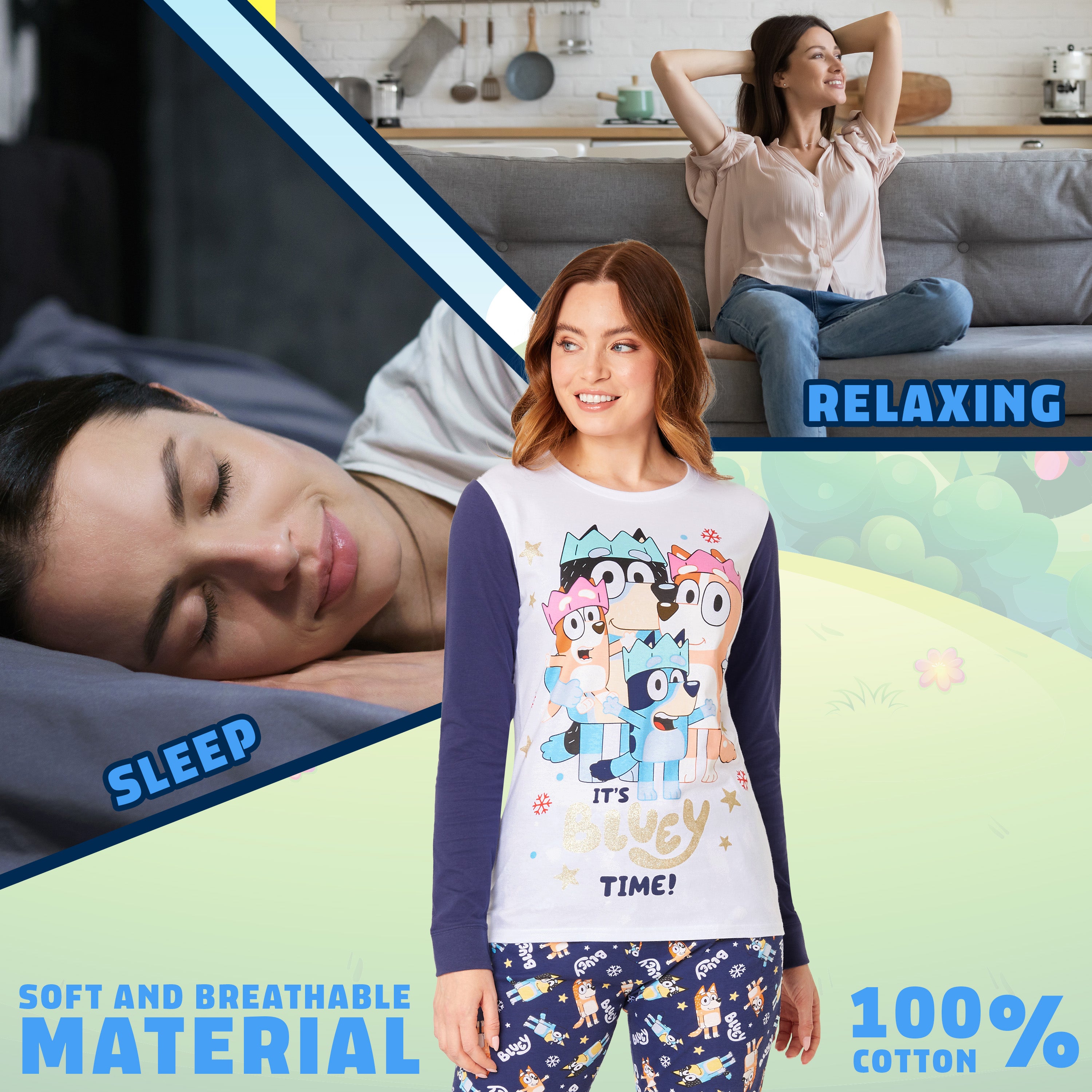 bluey-pyjama-famille-femme-manches-longues-taille-m image 3