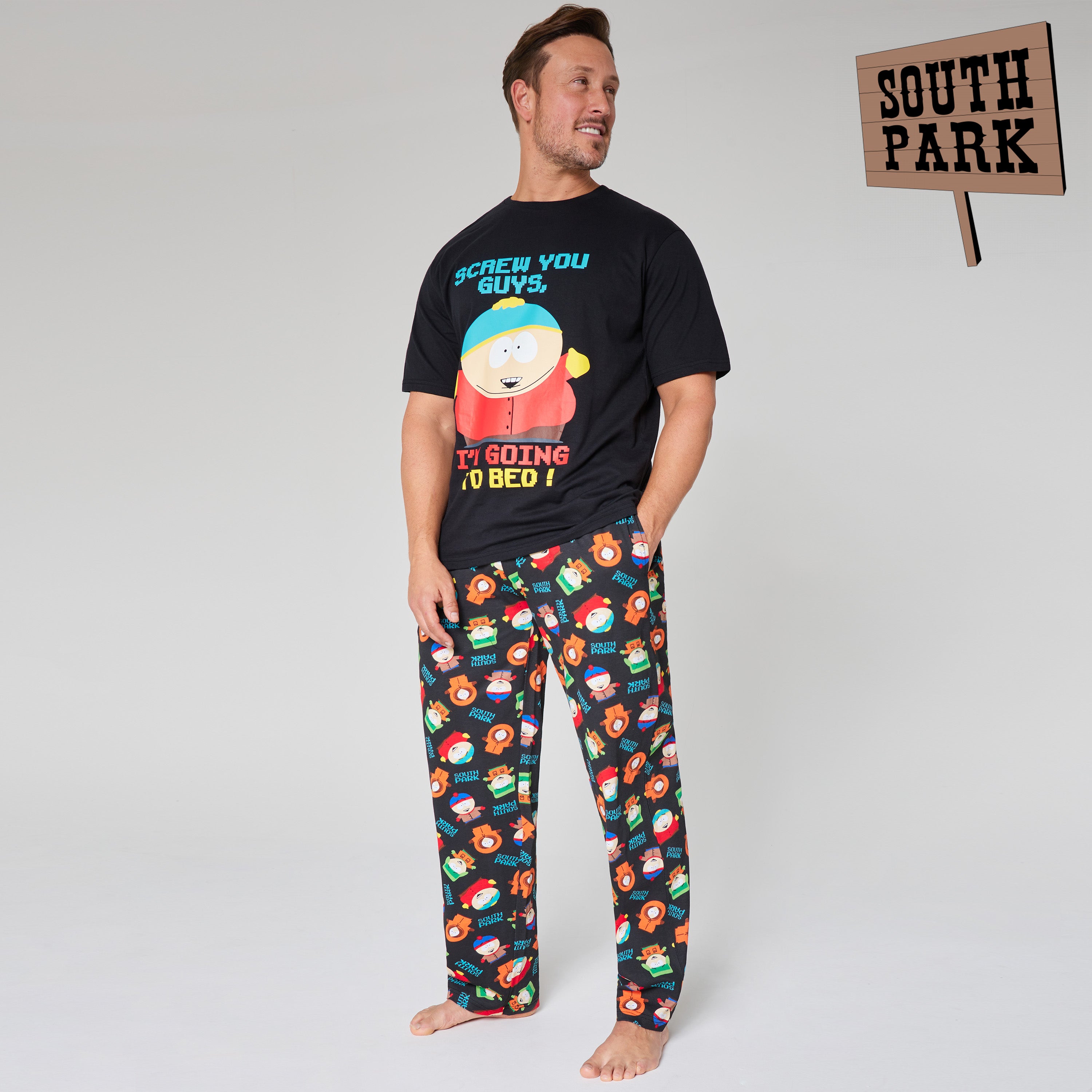 south-park-ensemble-pyjama-homme-coton-t-shirt-et-pantalon image 3