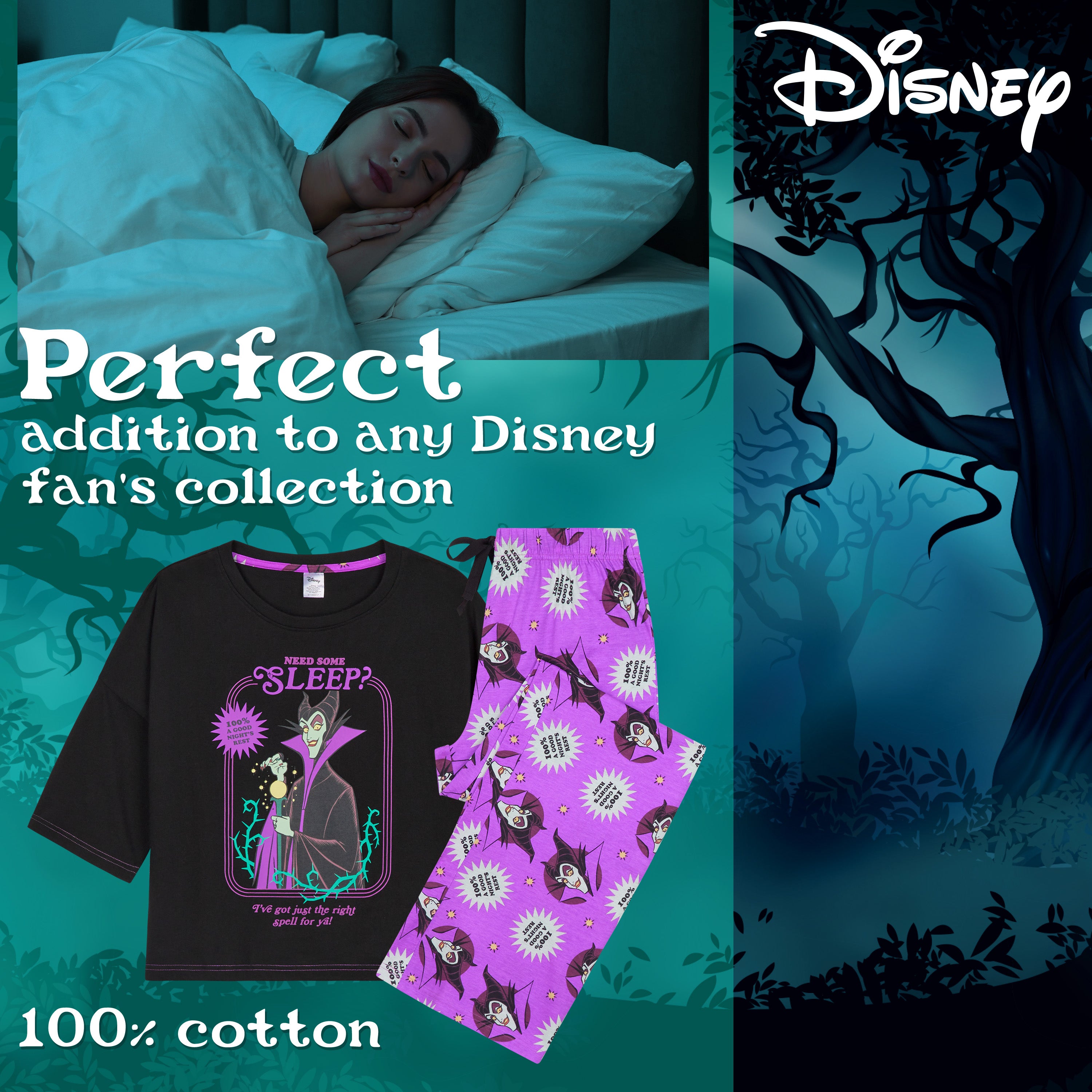 get-trend-disney-pyjama-femme-long-coton-m-chantes image 4
