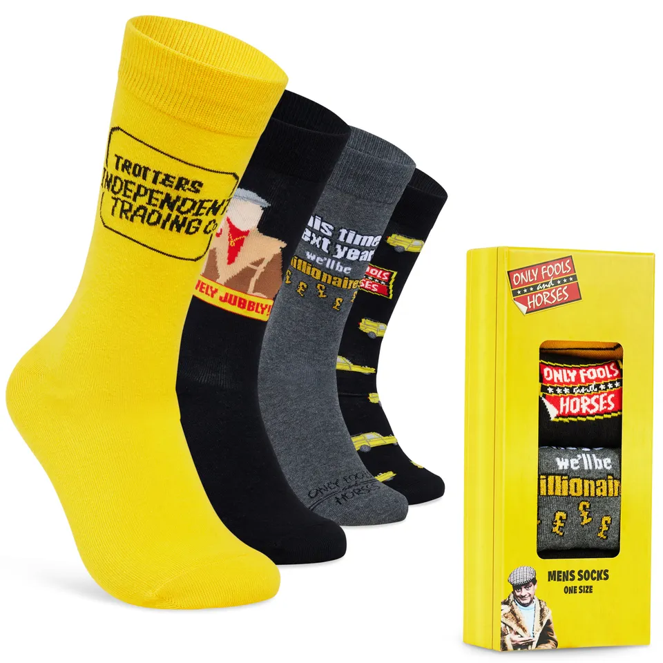 only-fools-and-horses-chaussettes-homme-lot-de-4-coton-humour image 1