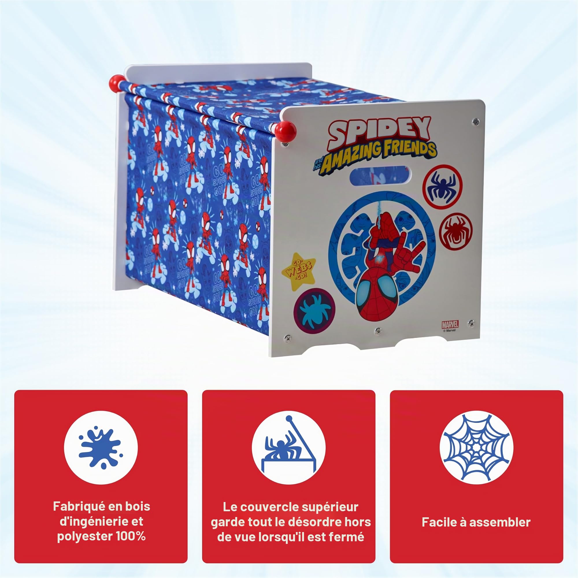 marvel-spidey-coffre-jouets-bois-tissu-large-67-cm image 4