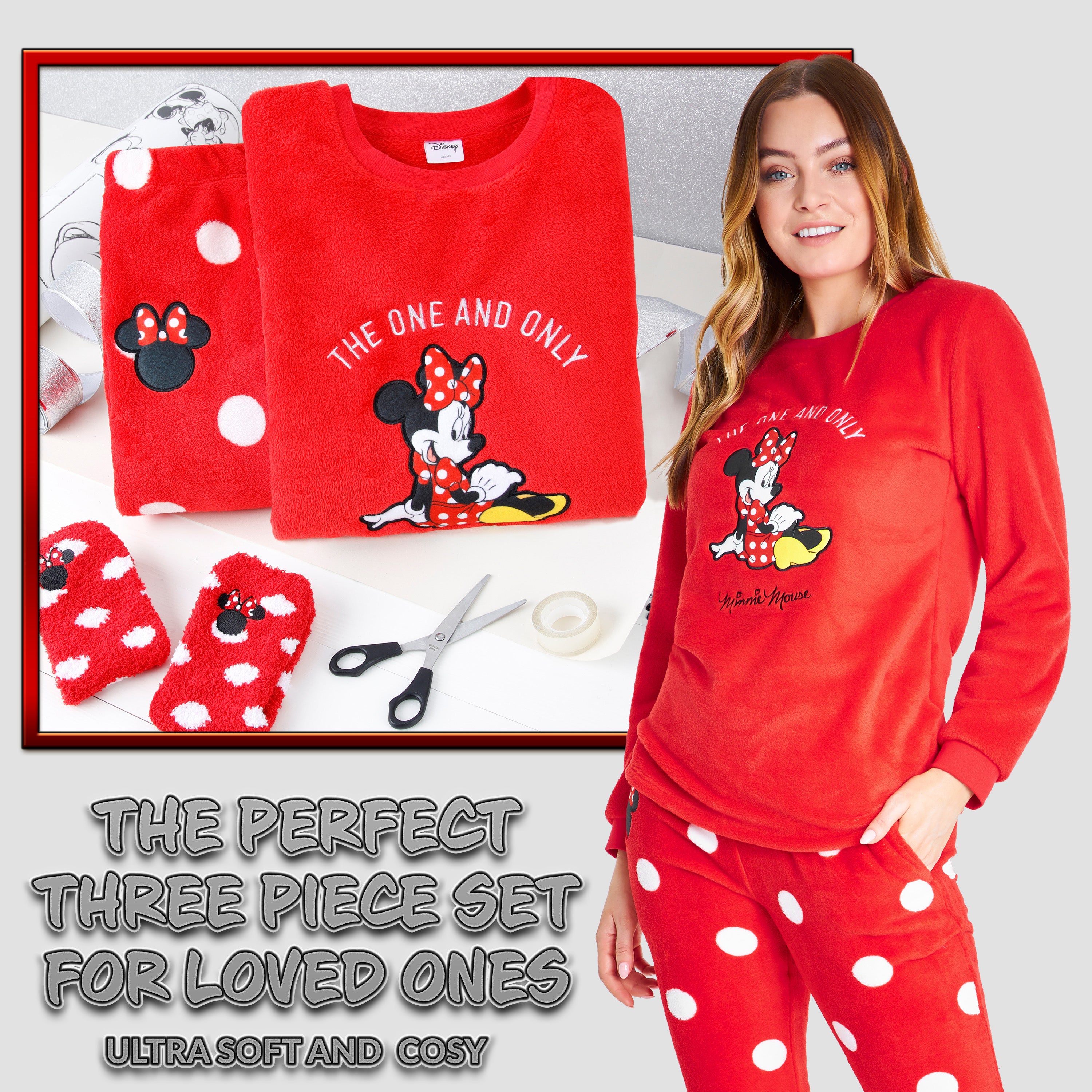 disney-minnie-pyjama-pilou-femme-avec-chaussettes image 2