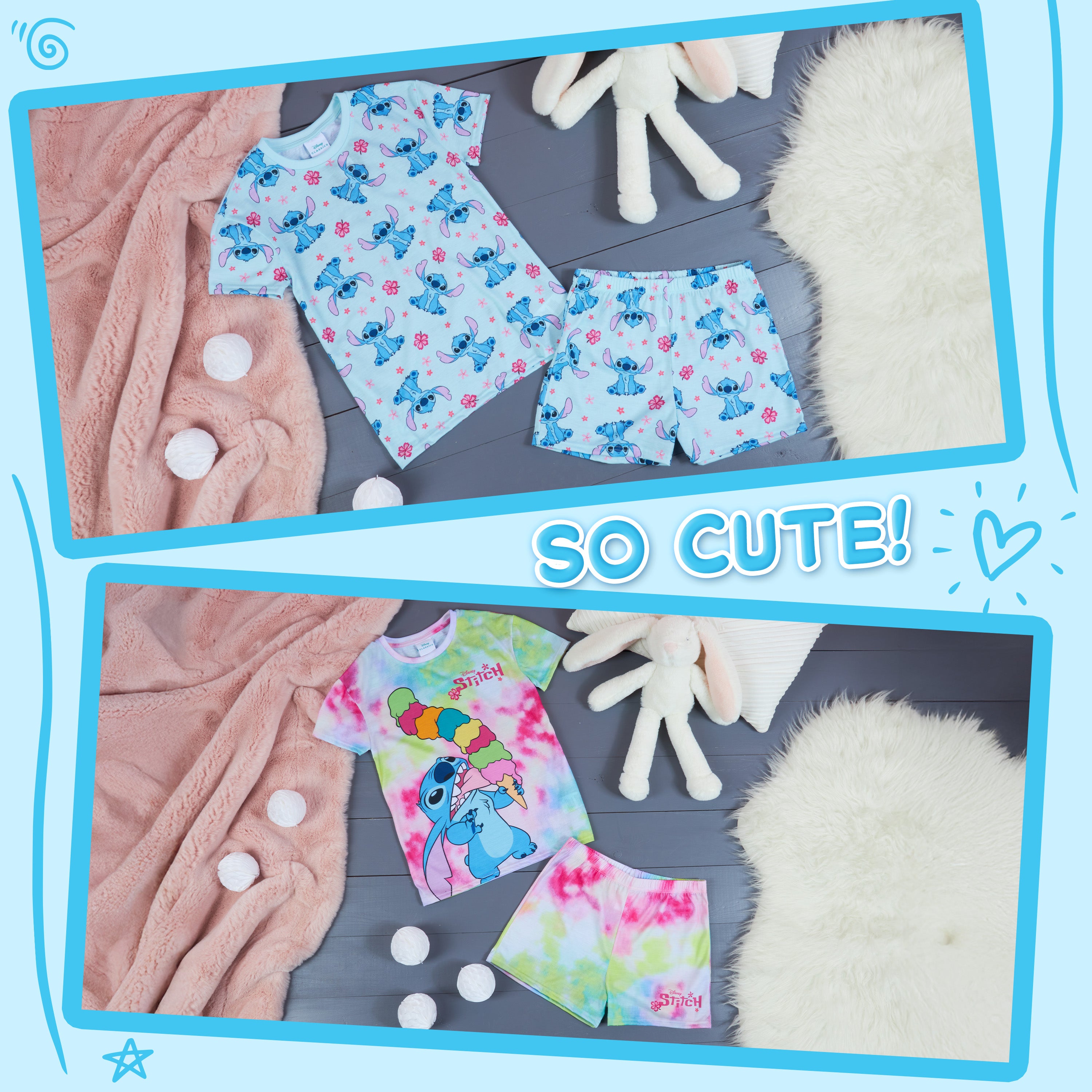 disney-stitch-pyjama-fille-short-9-10-ans-lot-de-2 image 5