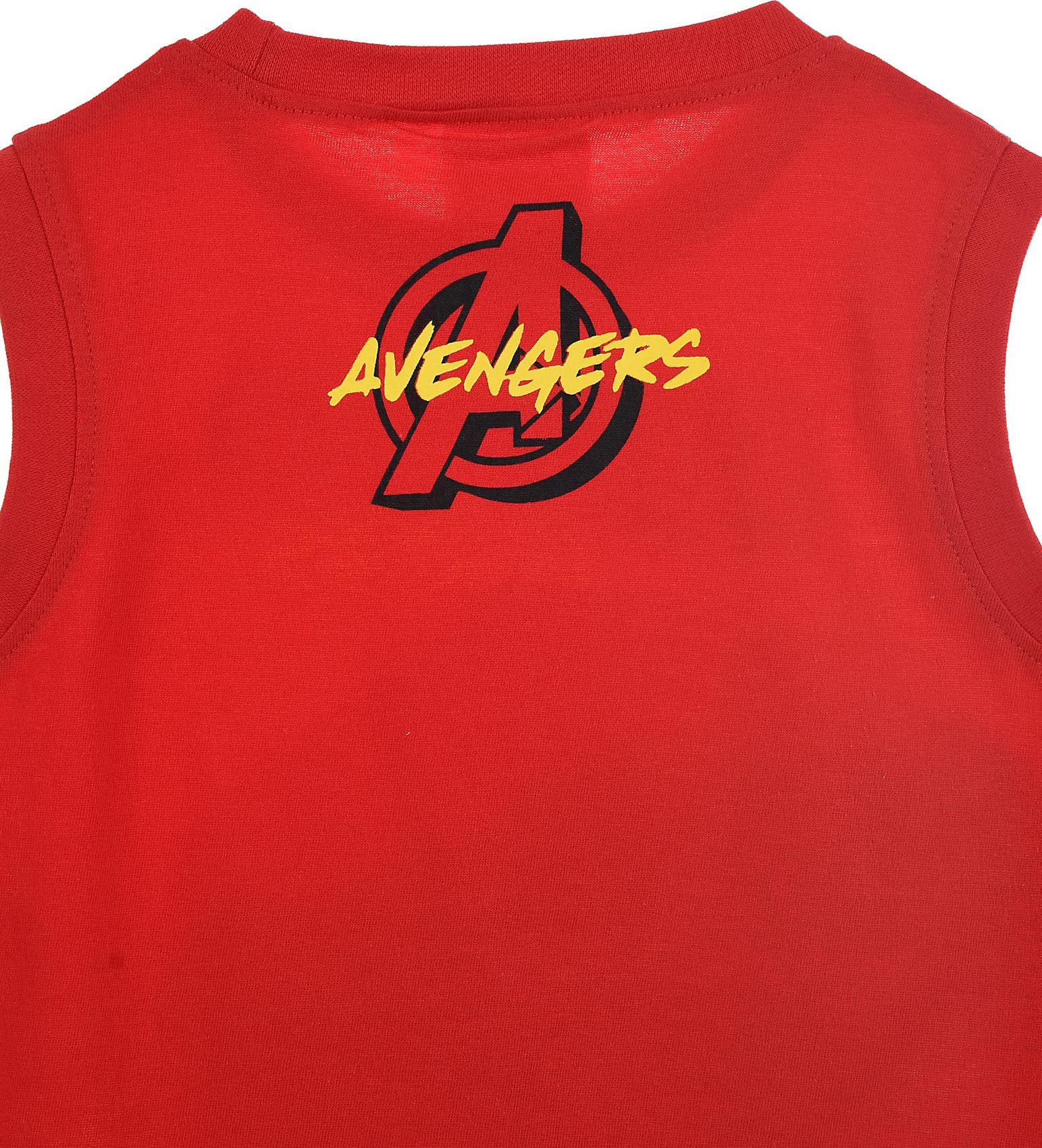 marvel-avengers-t-shirt-sans-manches-gar-on-4-ans-rouge-coton image 4