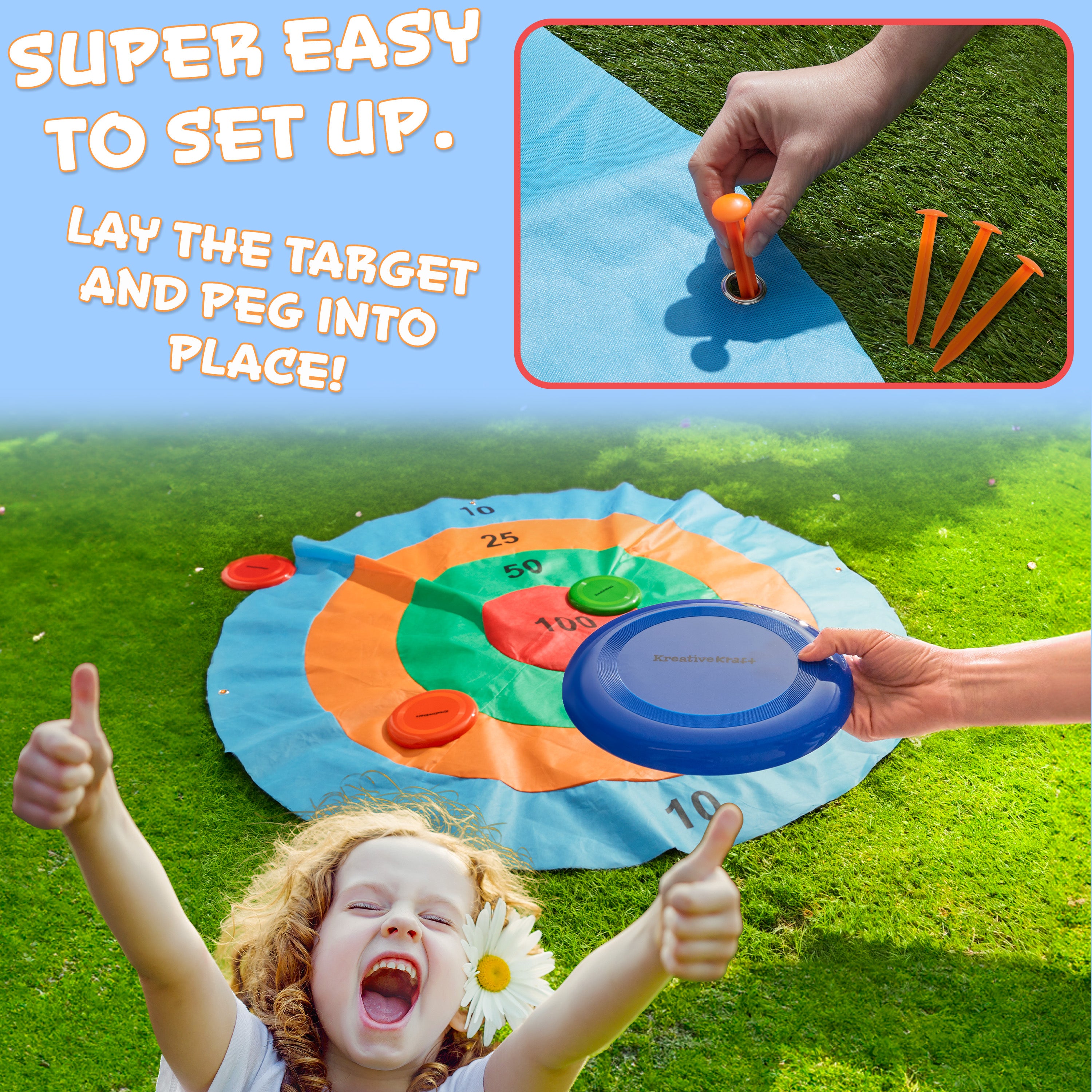 kreativekraft-disc-throwing-jeu-de-cible-disques-jardin image 4