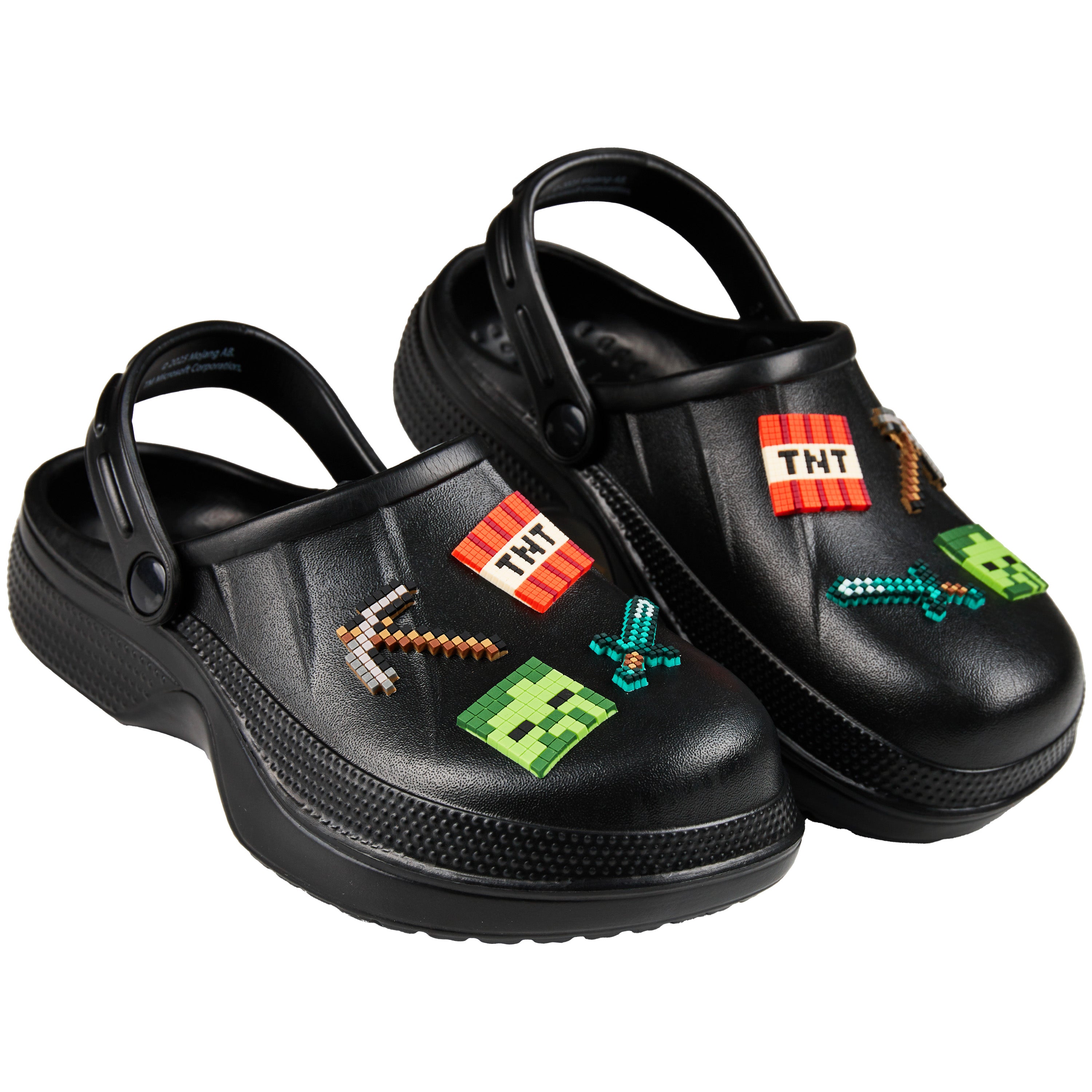minecraft-sabots-enfant-clogs-t-avec-breloques-amovibles image 1