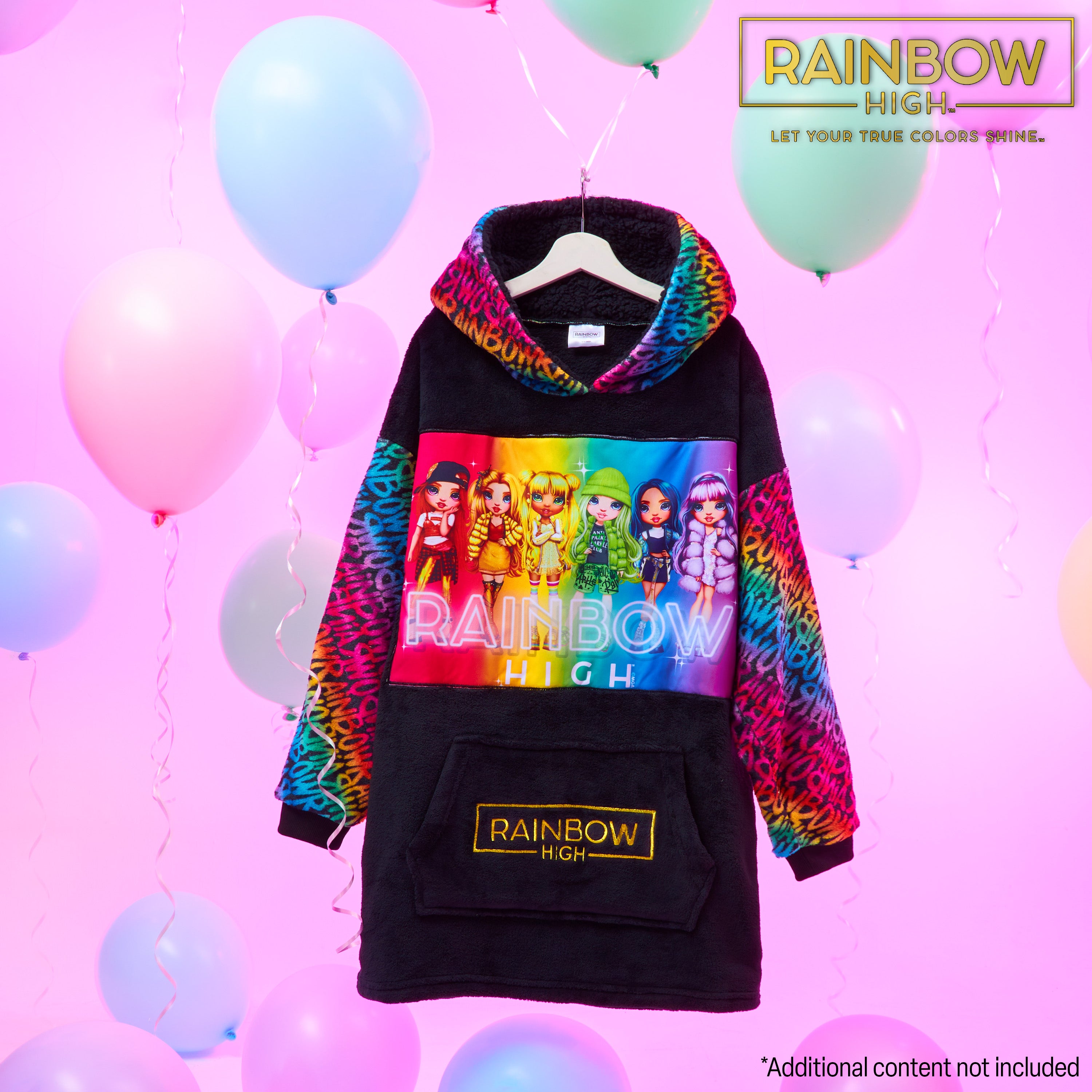 rainbow-high-sweat-plaid-fille-polaire-capuche-sherpa-taille-unique image 2