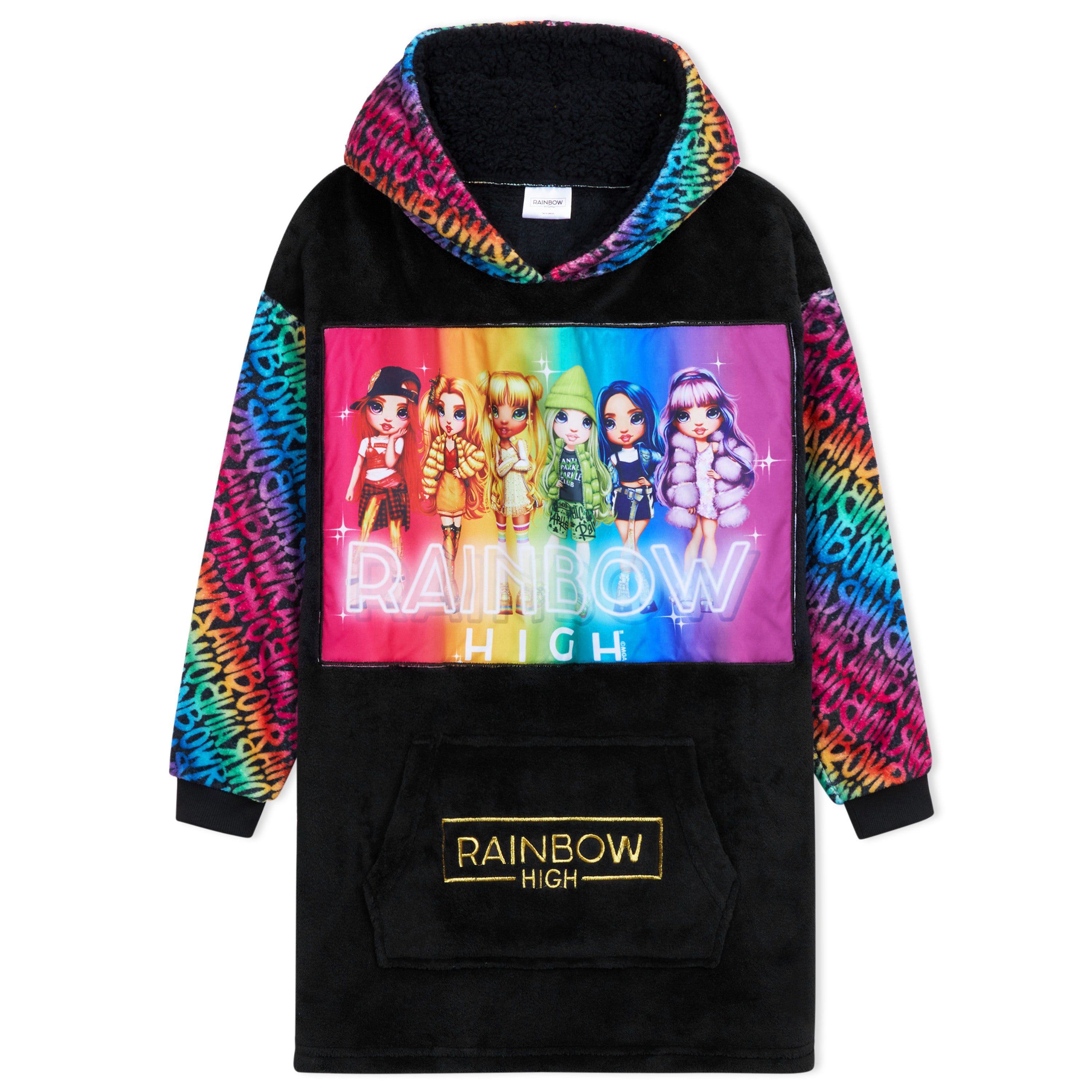 rainbow-high-sweat-plaid-fille-polaire-capuche-sherpa-taille-unique image 1