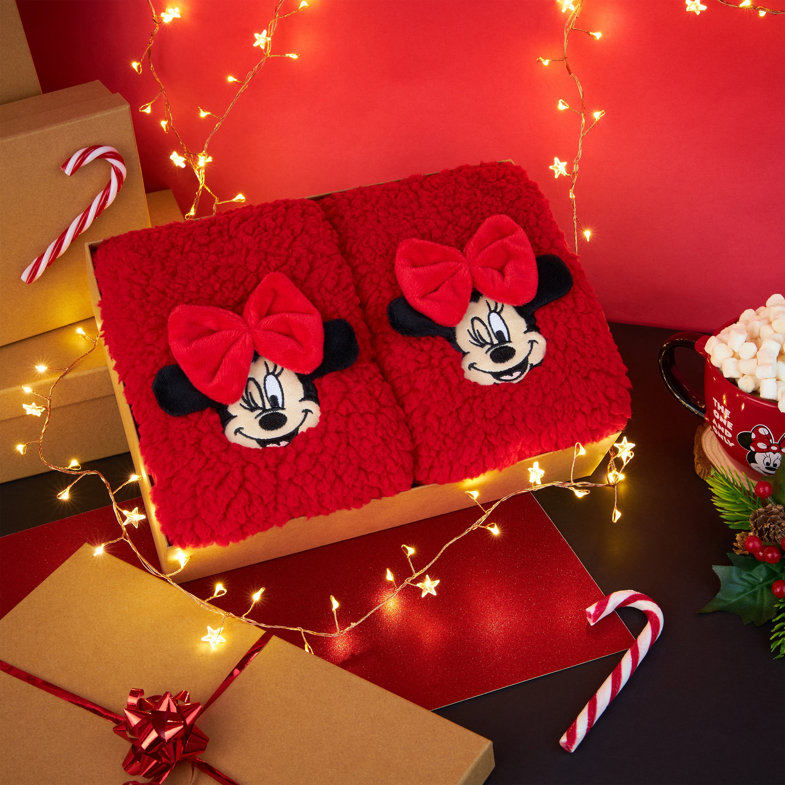 disney-minnie-chaussons-chaussettes-femme-polaire-antidlisse image 2