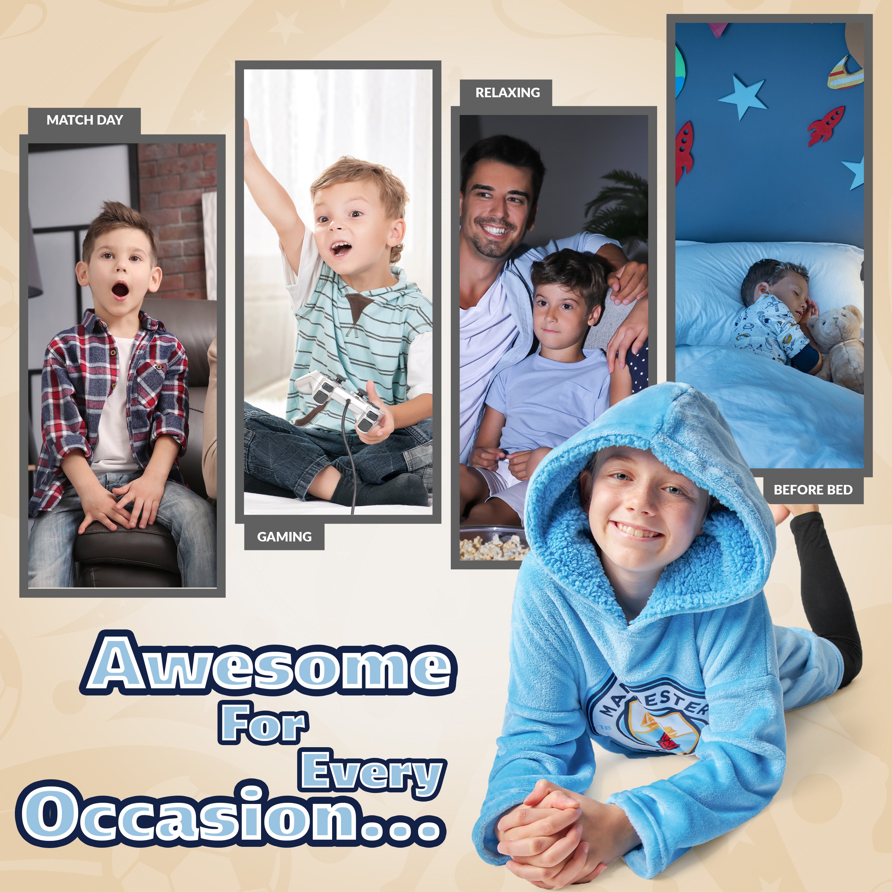 manchester-city-plaid-hoodie-enfant-foot-polaire image 5