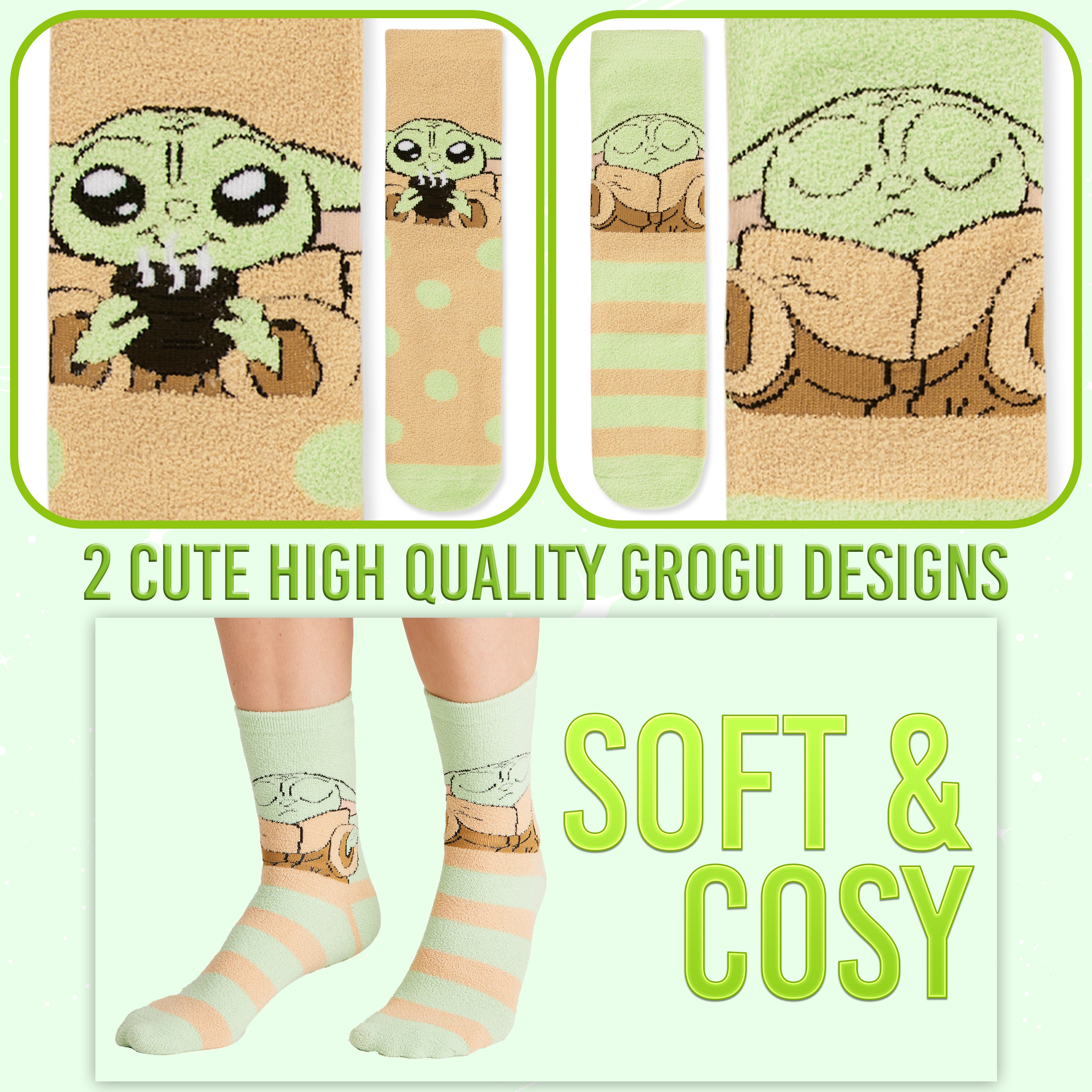 disney-baby-yoda-chaussettes-pilou-femme-lot-2-fluffy-chaudes image 4