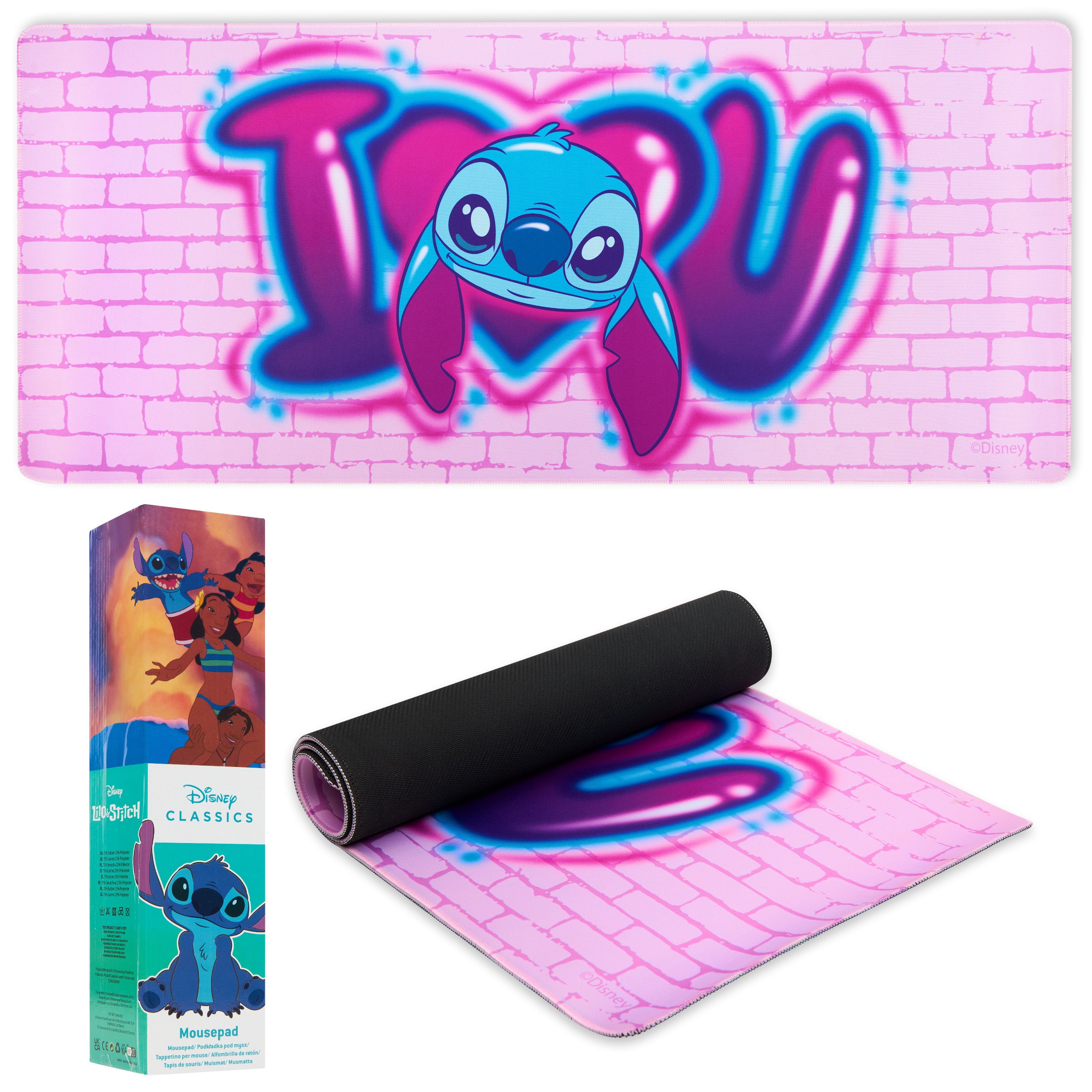 disney-stitch-tapis-de-bureau-rose-79-5x35-5-cm-antid-rapant image 1