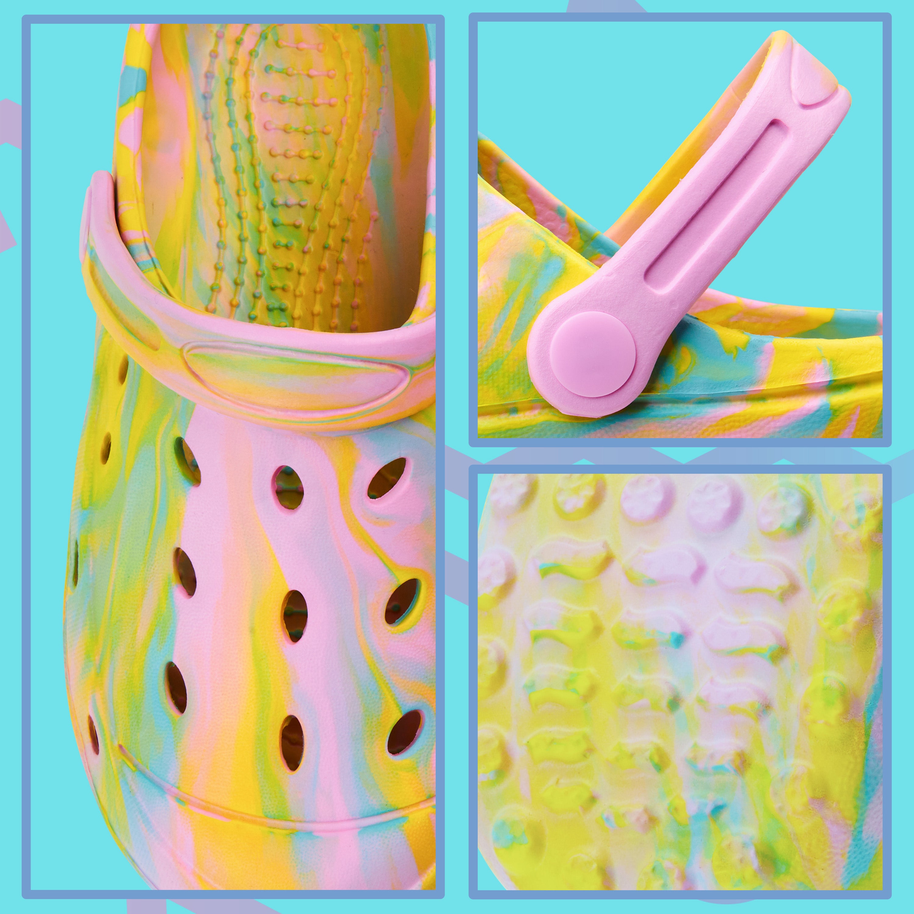 citycomfort-sabots-fille-tie-dye-fuchsia-plage-t image 4