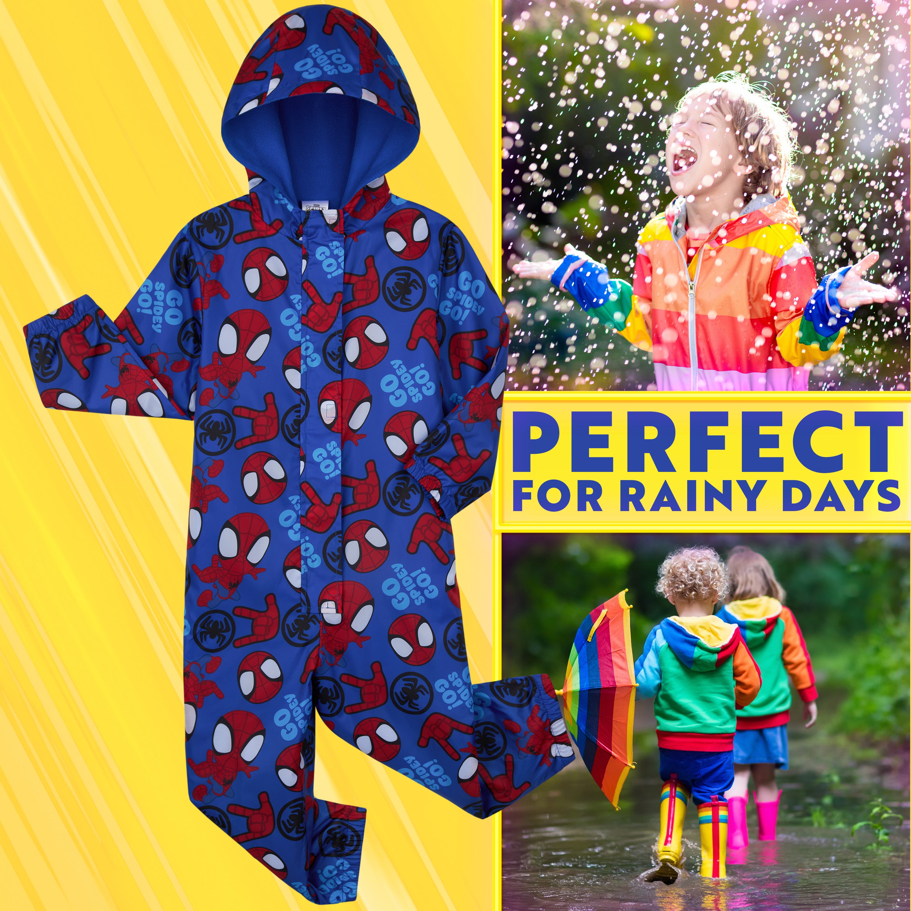 get-trend-boys-combinaison-pluie-spidey-gar-on-4-5-ans-polaire image 2