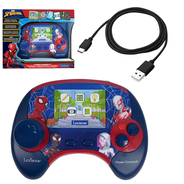 lexibook-power-console-jcg100spi1-console-ducative-spider-man-100-activit-s image 1