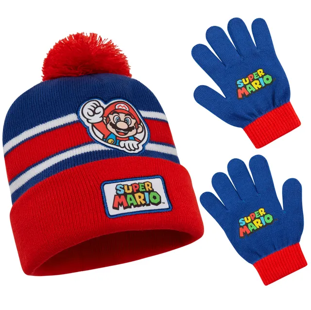 super-mario-boys-set-bonnet-gants-hiver-4-12-ans image 1