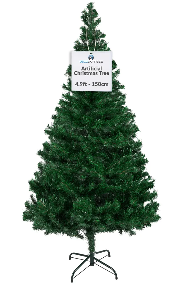 deco-express-sapin-no-l-artificiel-vert-150-cm-pied-m-tal image 1