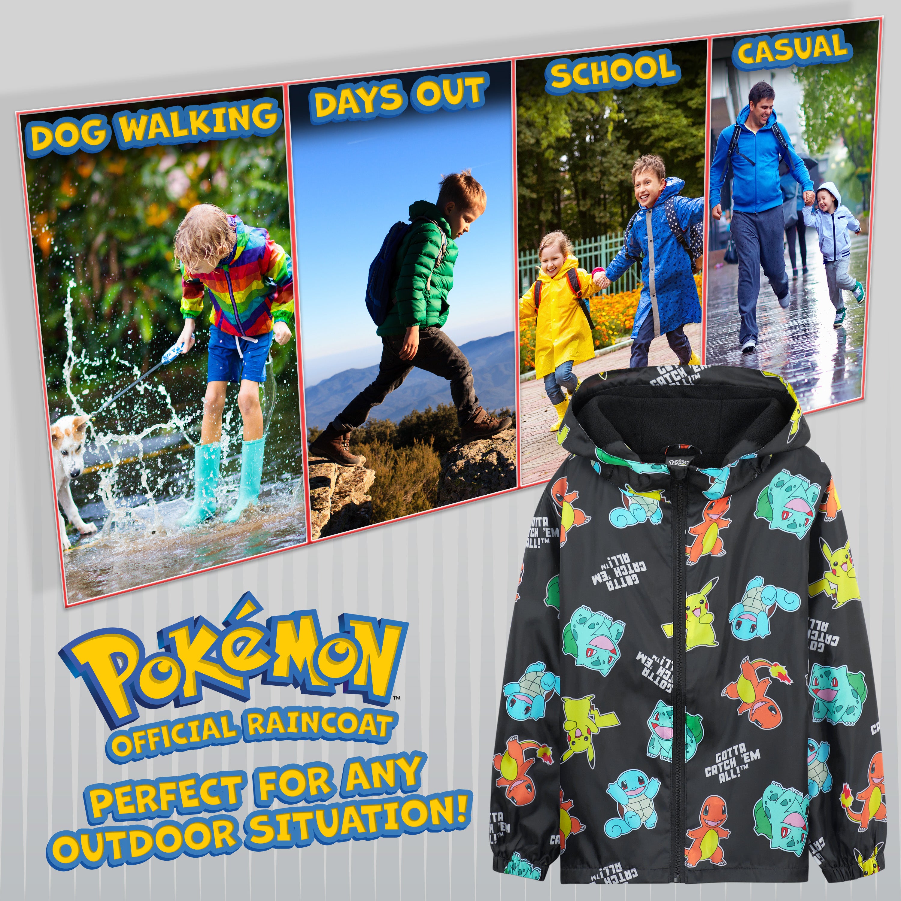 pokemon-veste-pluie-enfant-polaire-4-14-ans-pikachu image 4