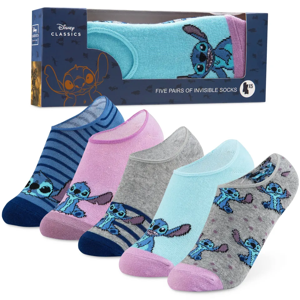 disney-stitch-socquettes-femme-invisibles-lot-5-paires-4-7 image 1