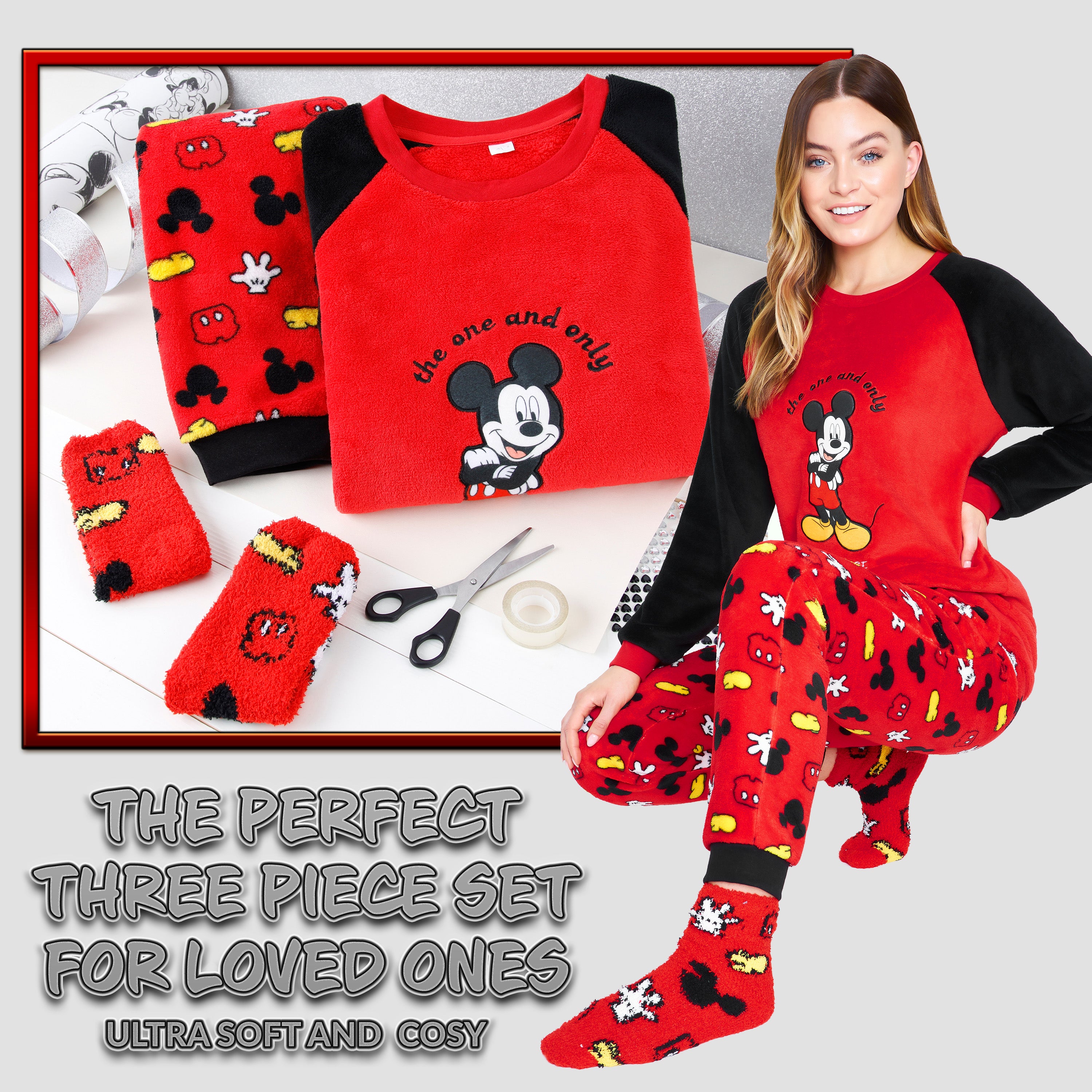 disney-pyjama-polaire-femme-stitch-taille-m-chaussettes image 2