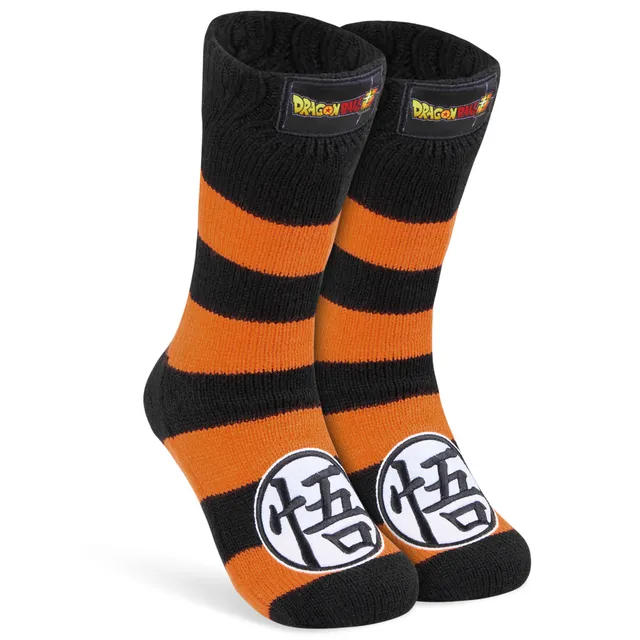 dragon-ball-z-chaussettes-pilou-gar-on-noir-et-orange image 1