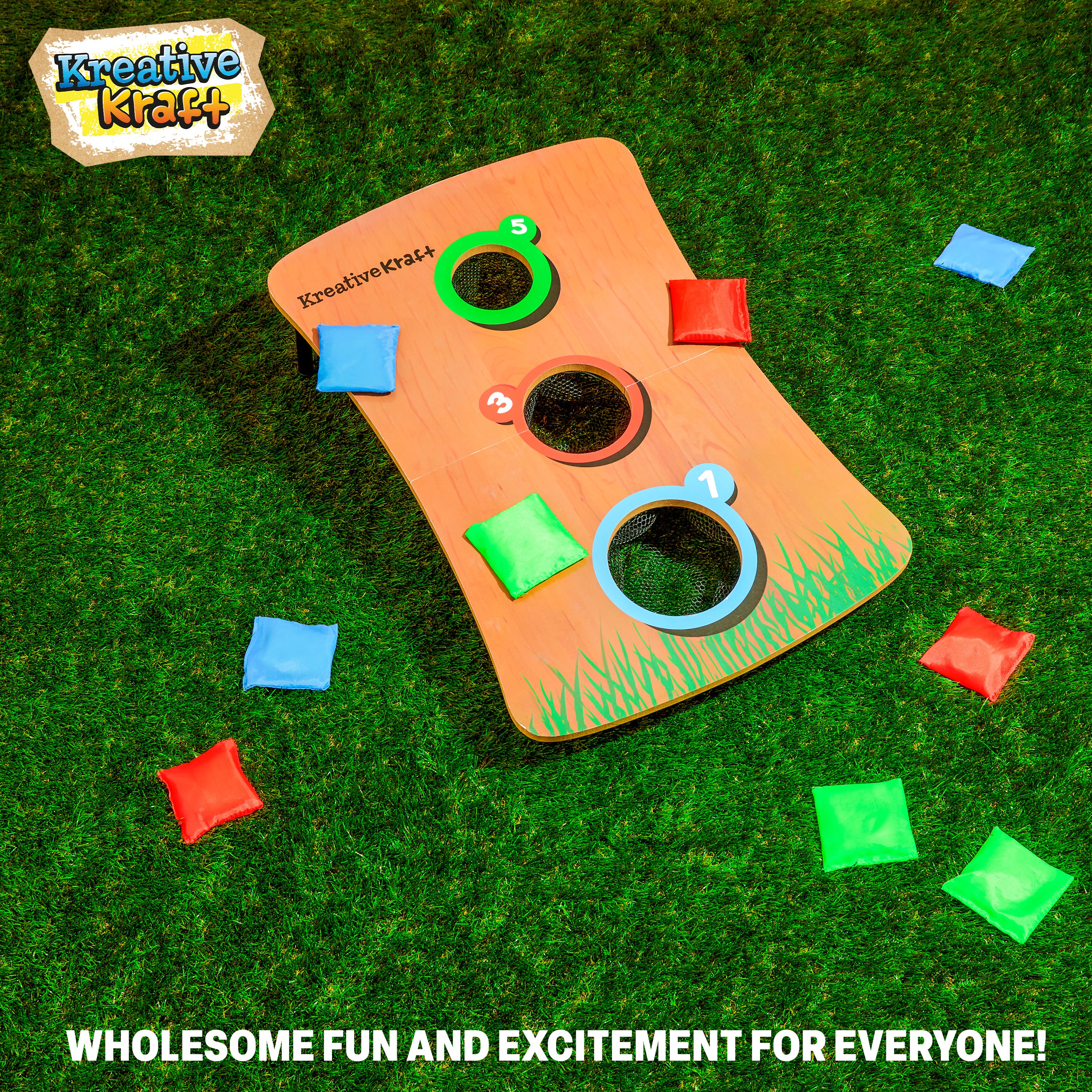 kreativekraft-cornhole-jeu-de-lancer-sacs-bois-jardin-famille image 2