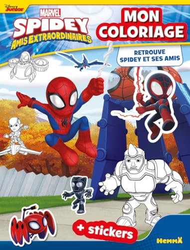marvel-spidey-et-ses-amis-livre-coloriage-cherche-et-trouve-stickers-4-ans image 2